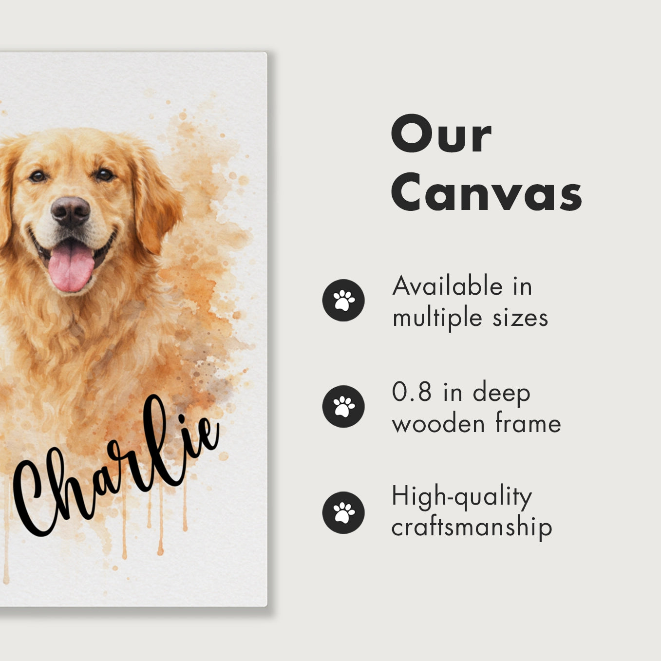 Personalized Canvas "Watercolor Dog"
