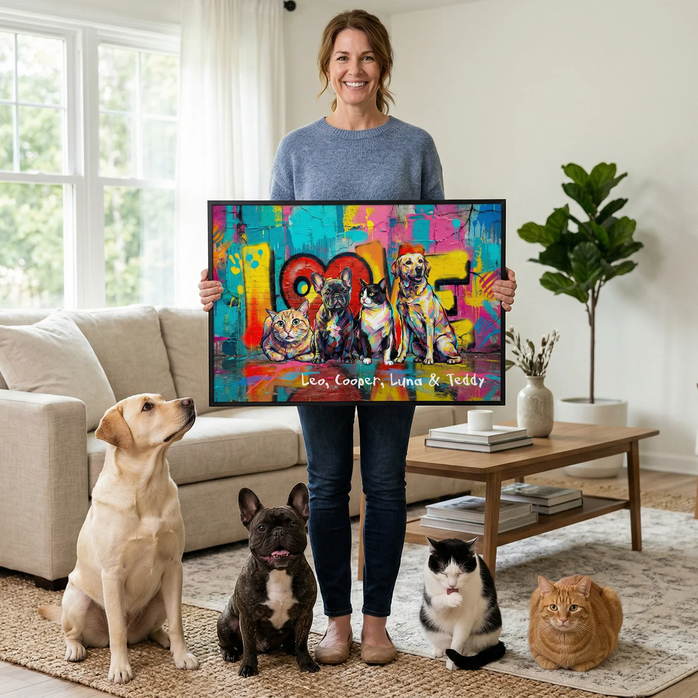 Personalized Poster "LOVE" Multi Animal