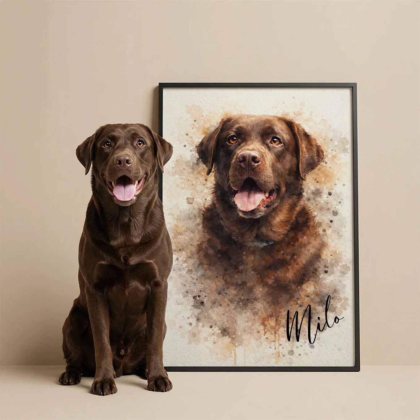 Personalized Dog Portrait "Watercolor"