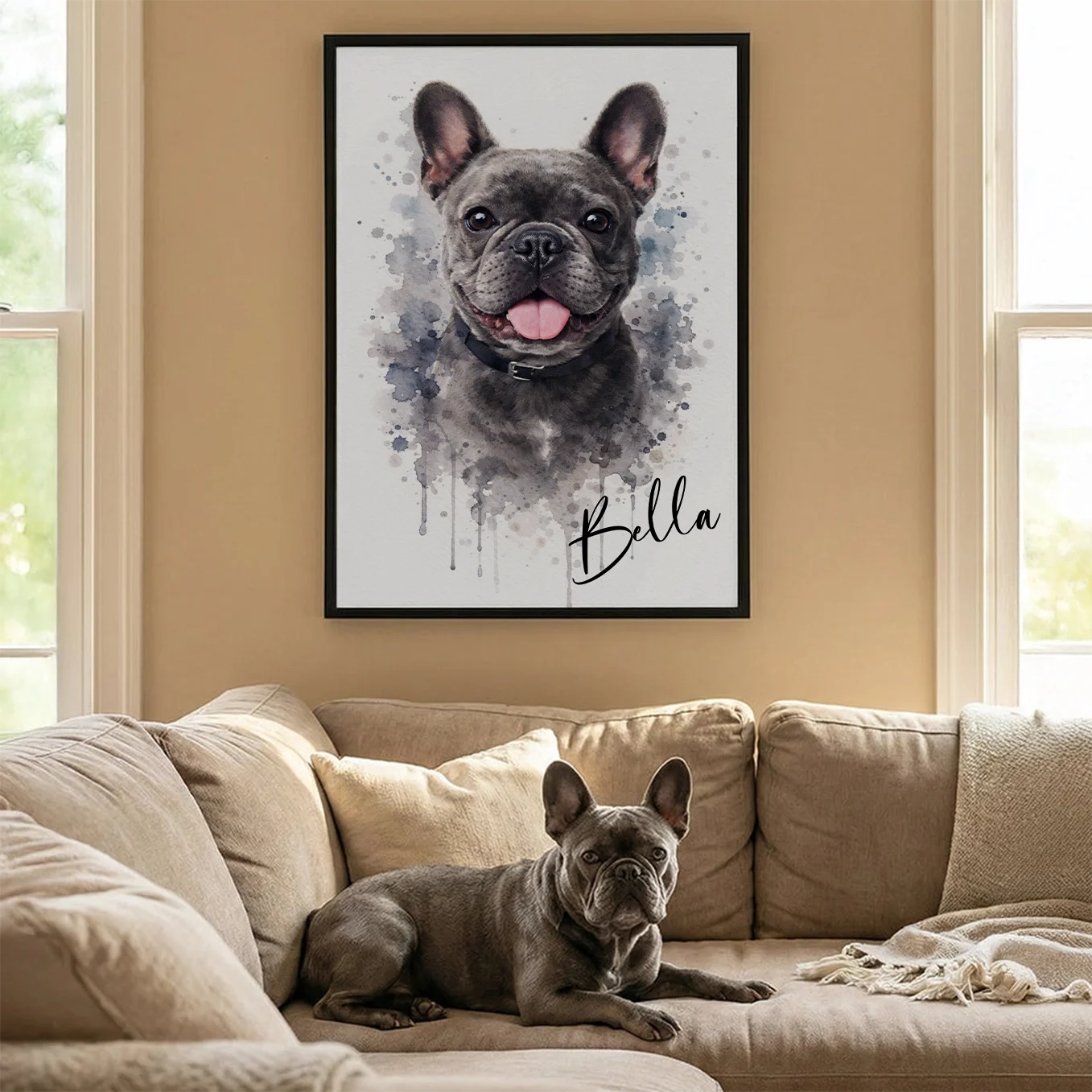 Personalized Dog Portrait "Watercolor"