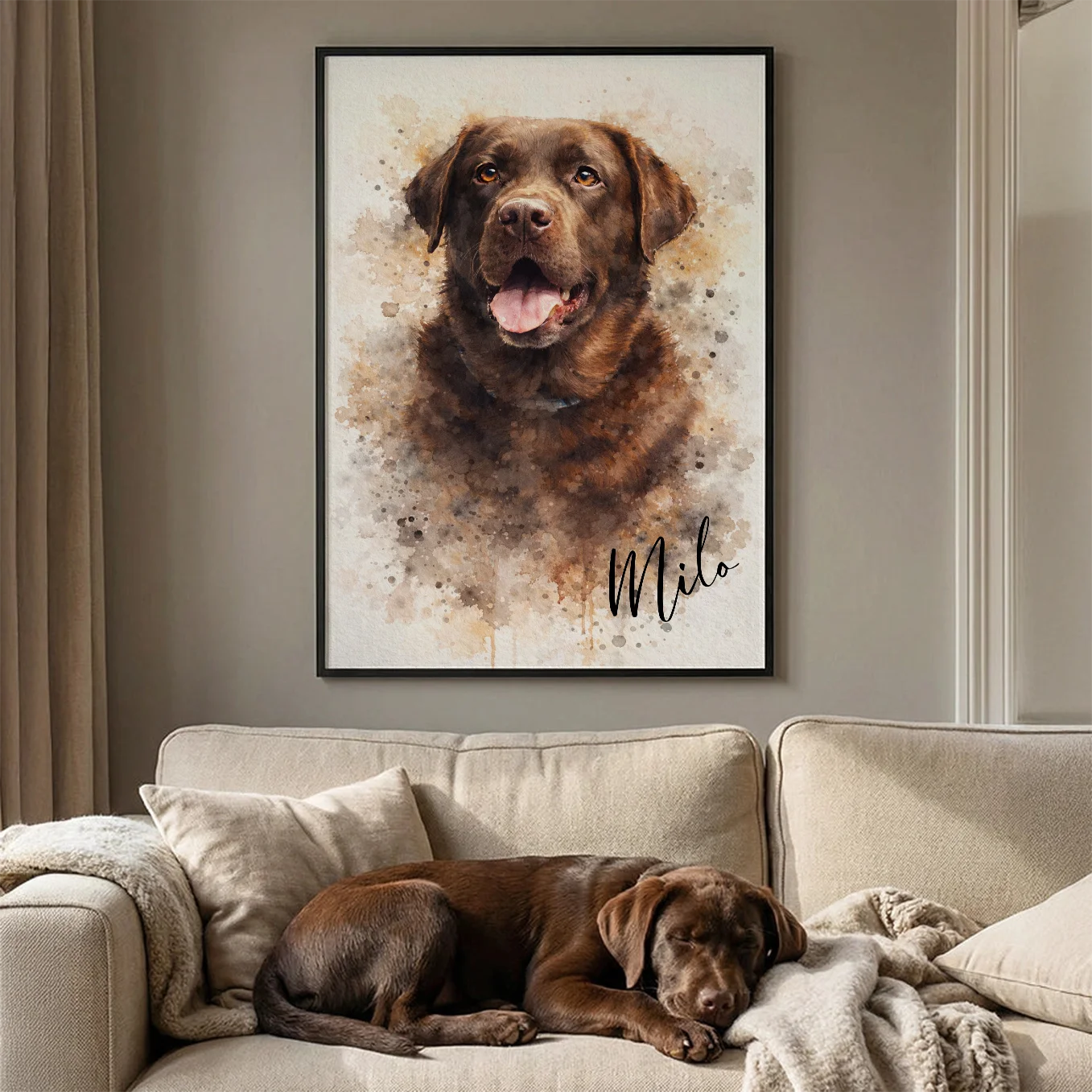 Personalized Dog Portrait "Watercolor"