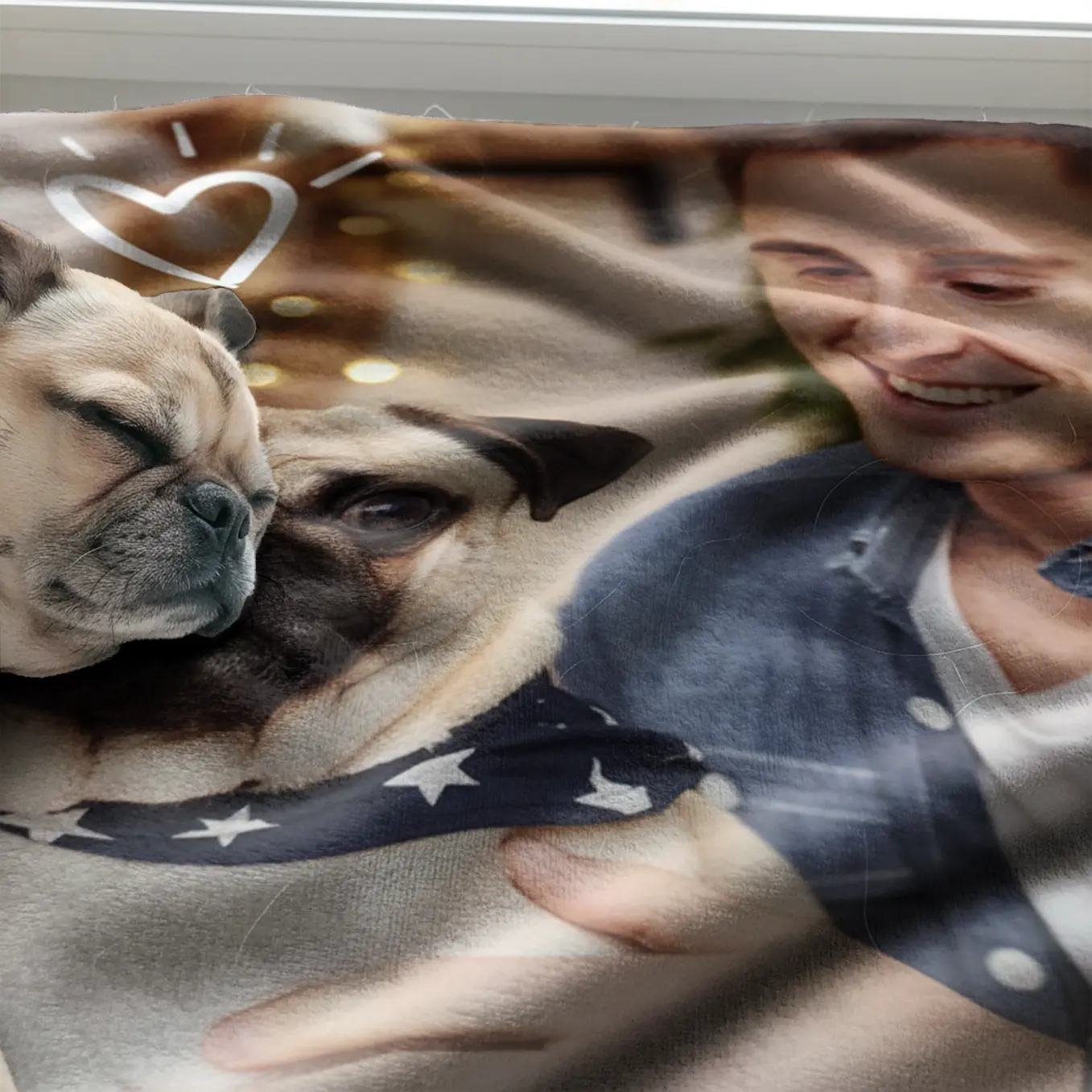 Personalized Plush Blanket "Pet Photo & Text"