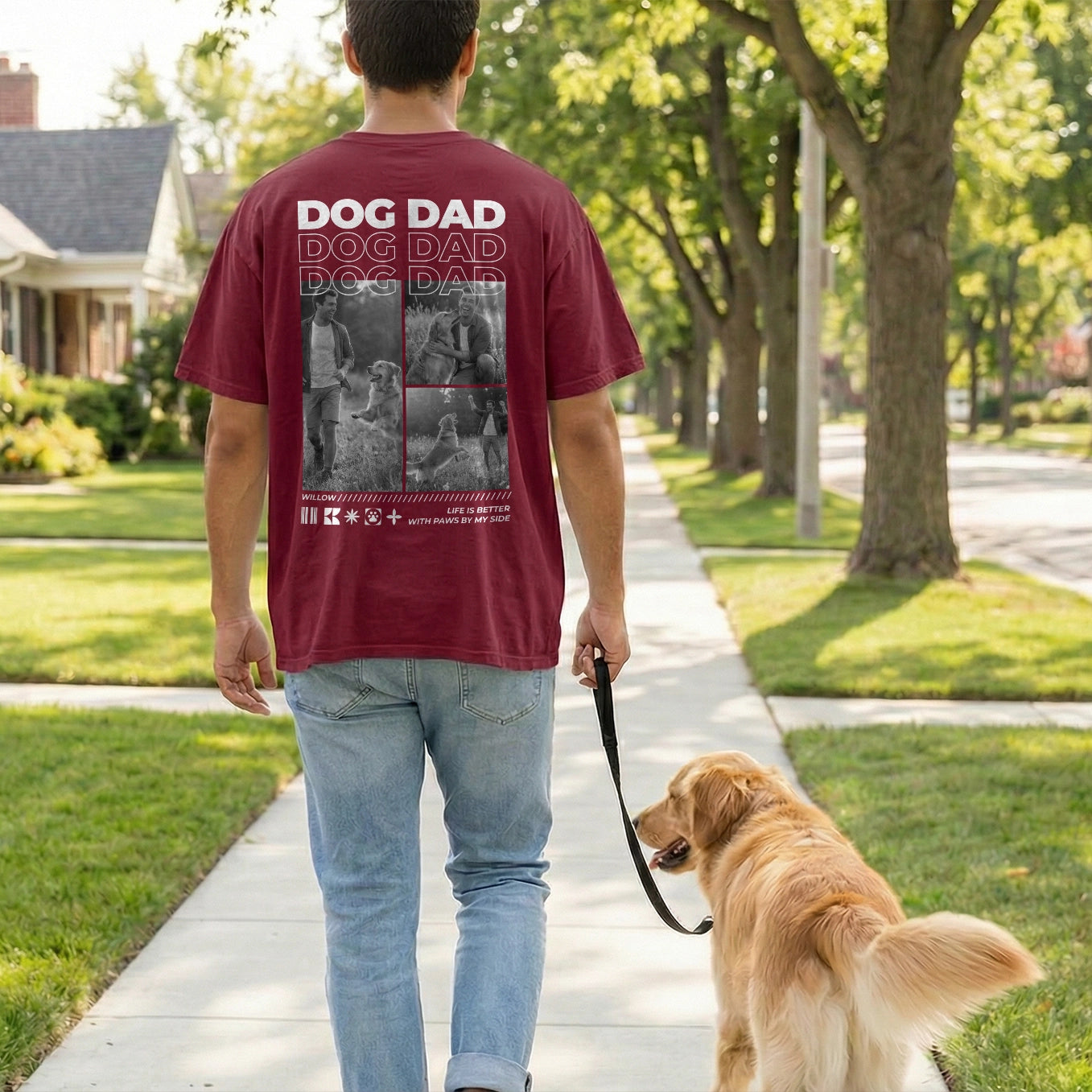 Personalized Oversized T-Shirt "Dog Dad"