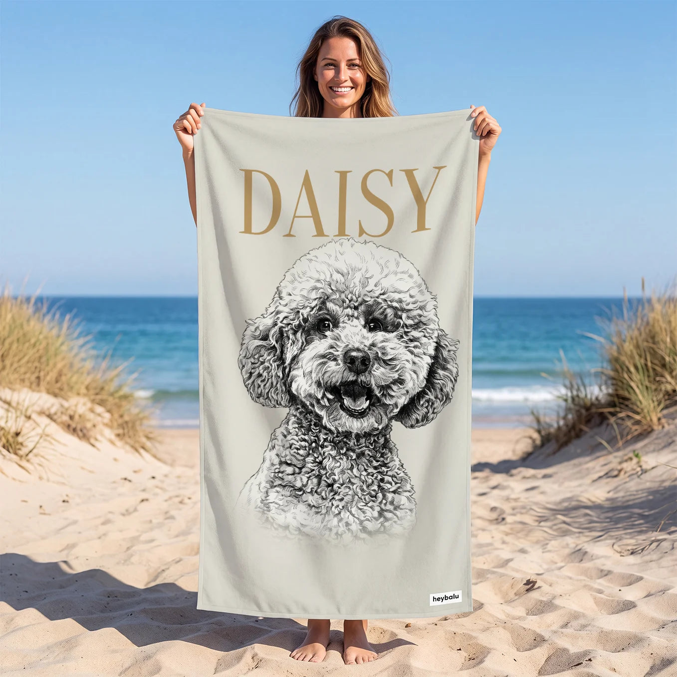 Personalized Bath Towel "Retro"