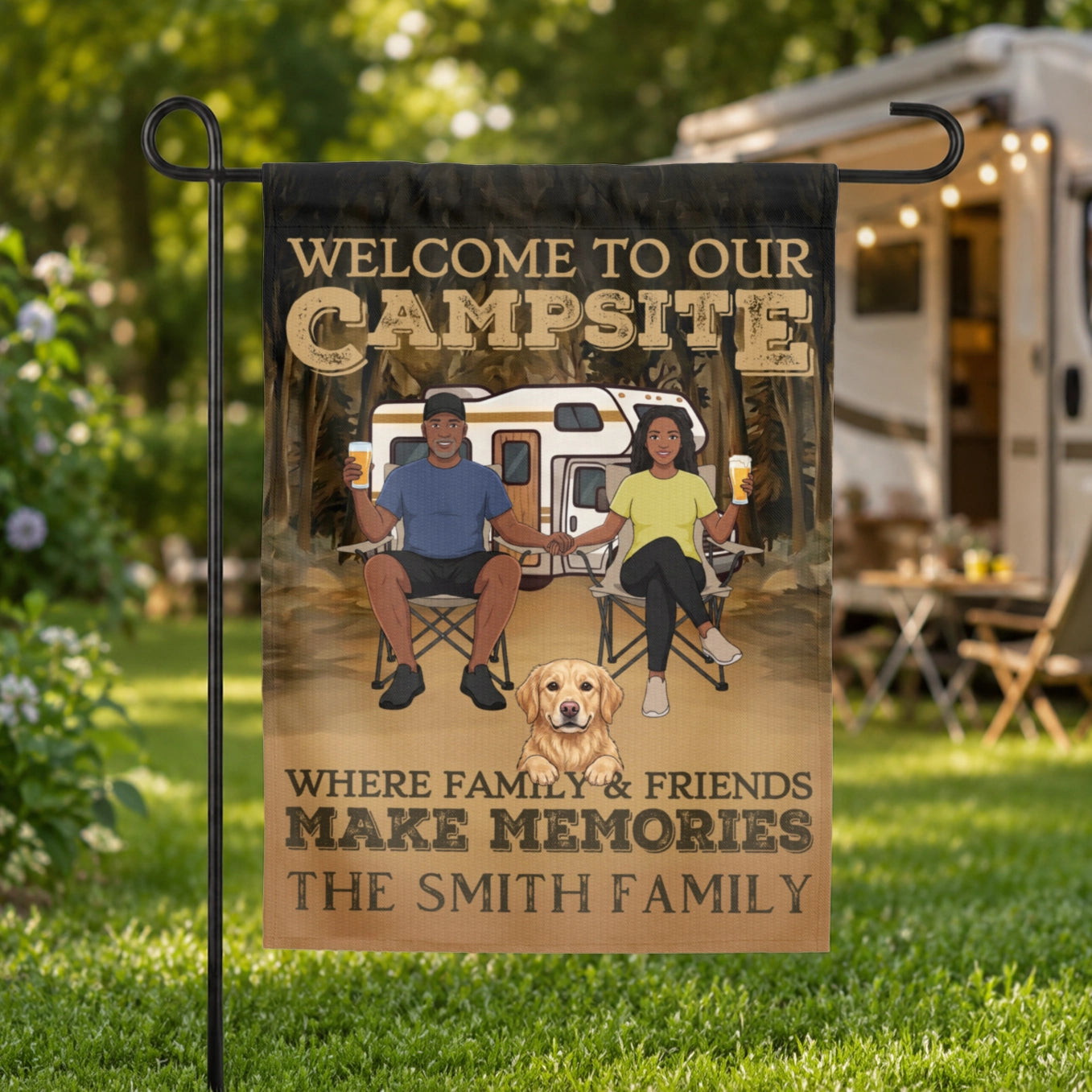 Personalized Flag "Campsite"