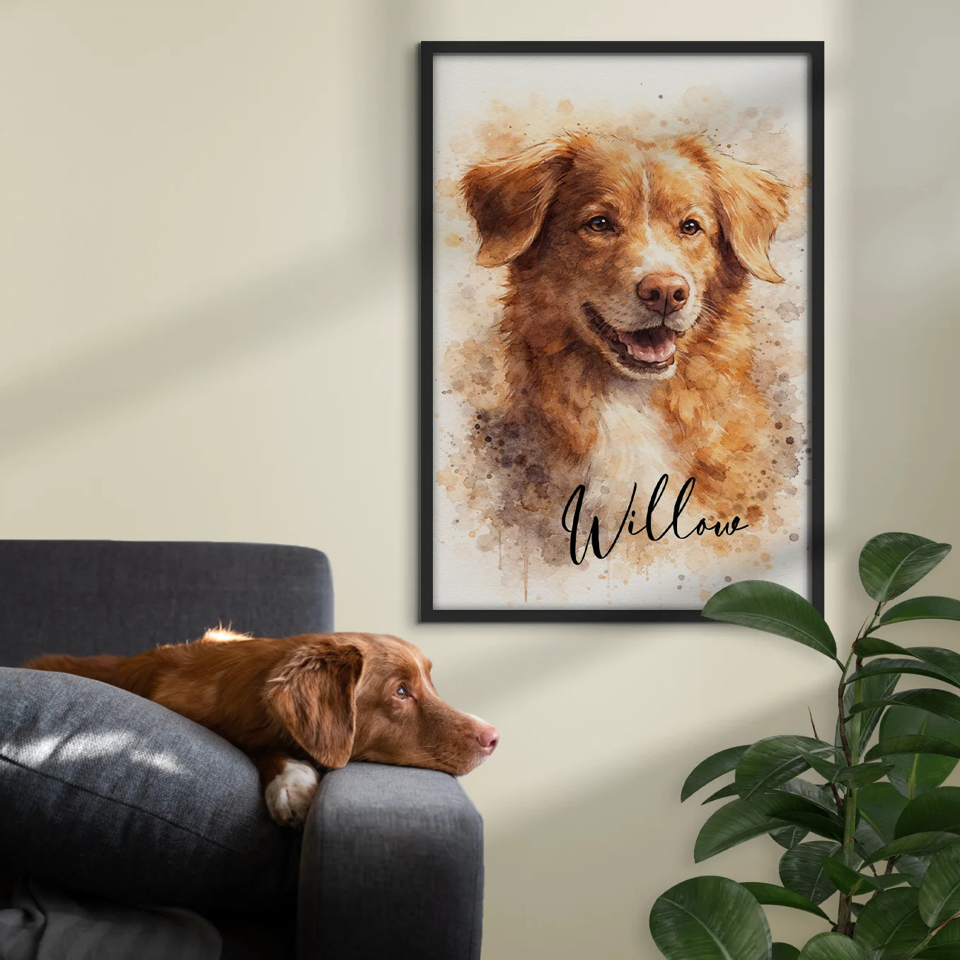Personalized Dog Portrait "Watercolor"