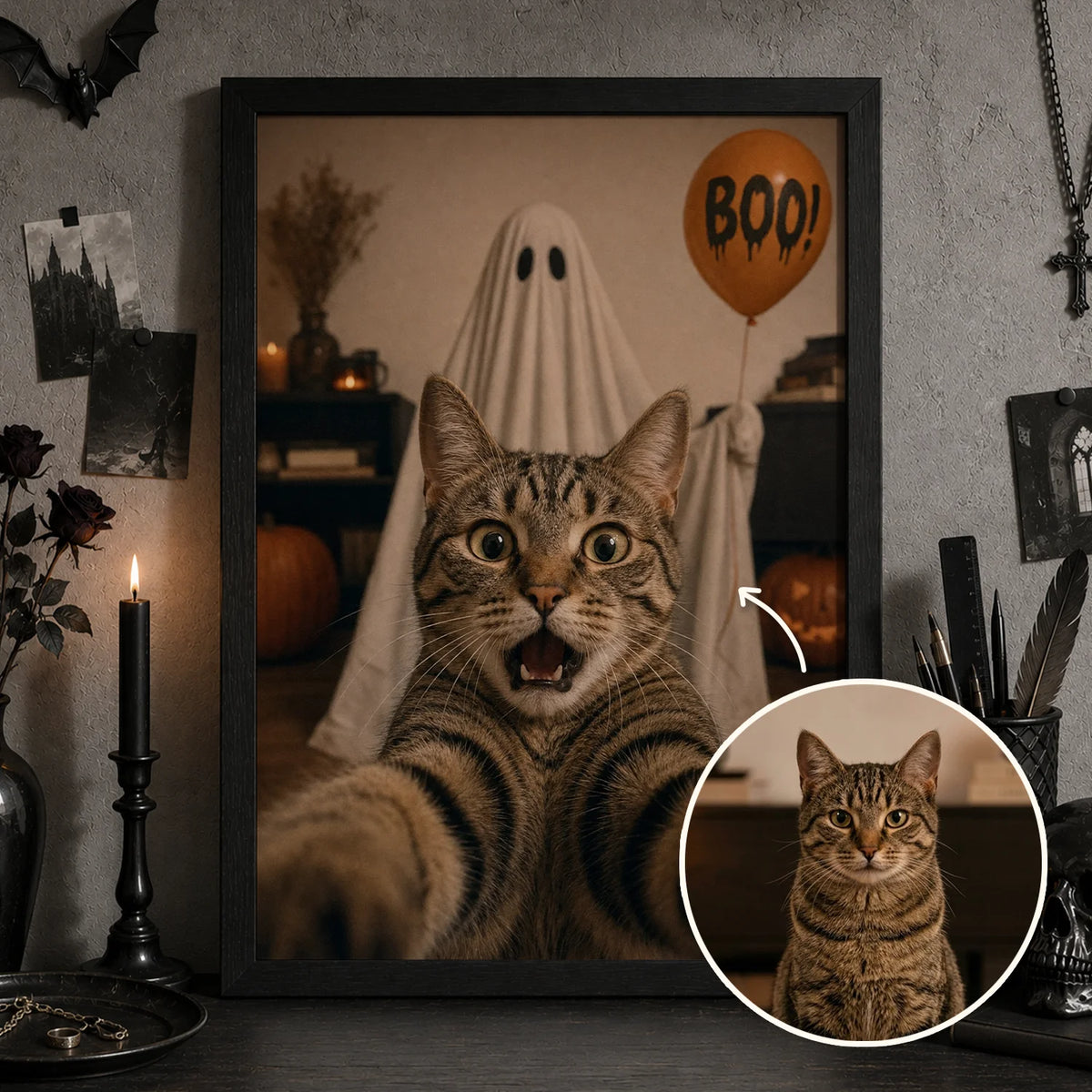 Personalized Cat Poster “Scary Selfie”