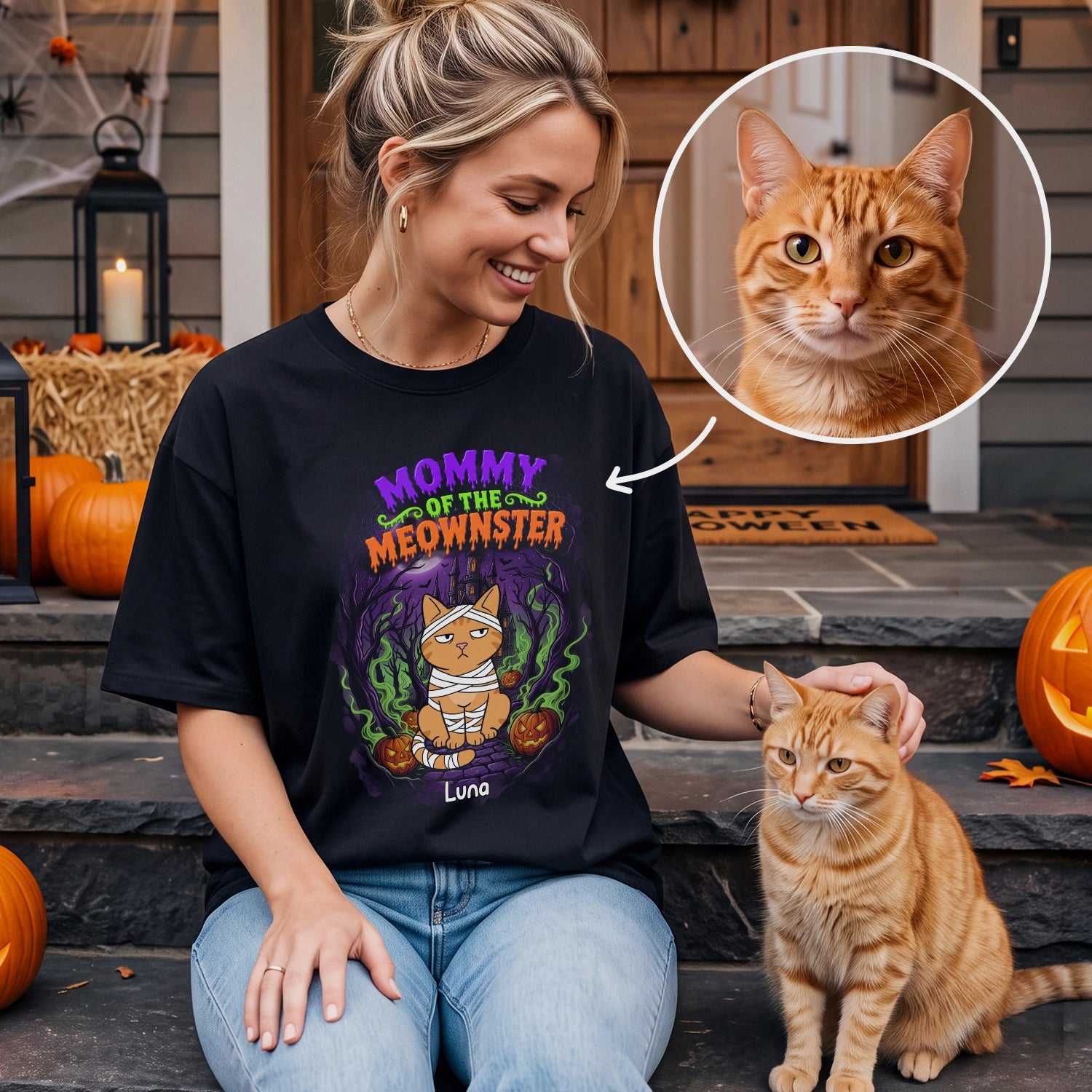Personalized T-Shirt "Spooky Cat Mom"