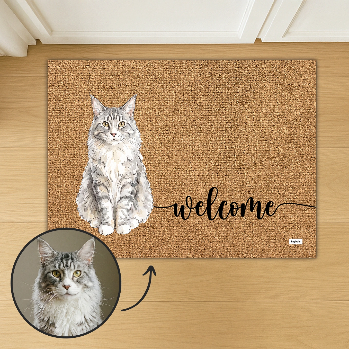 Personalized Doormat "Welcome"