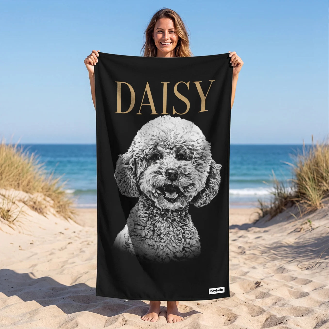 Personalized Bath Towel "Retro"