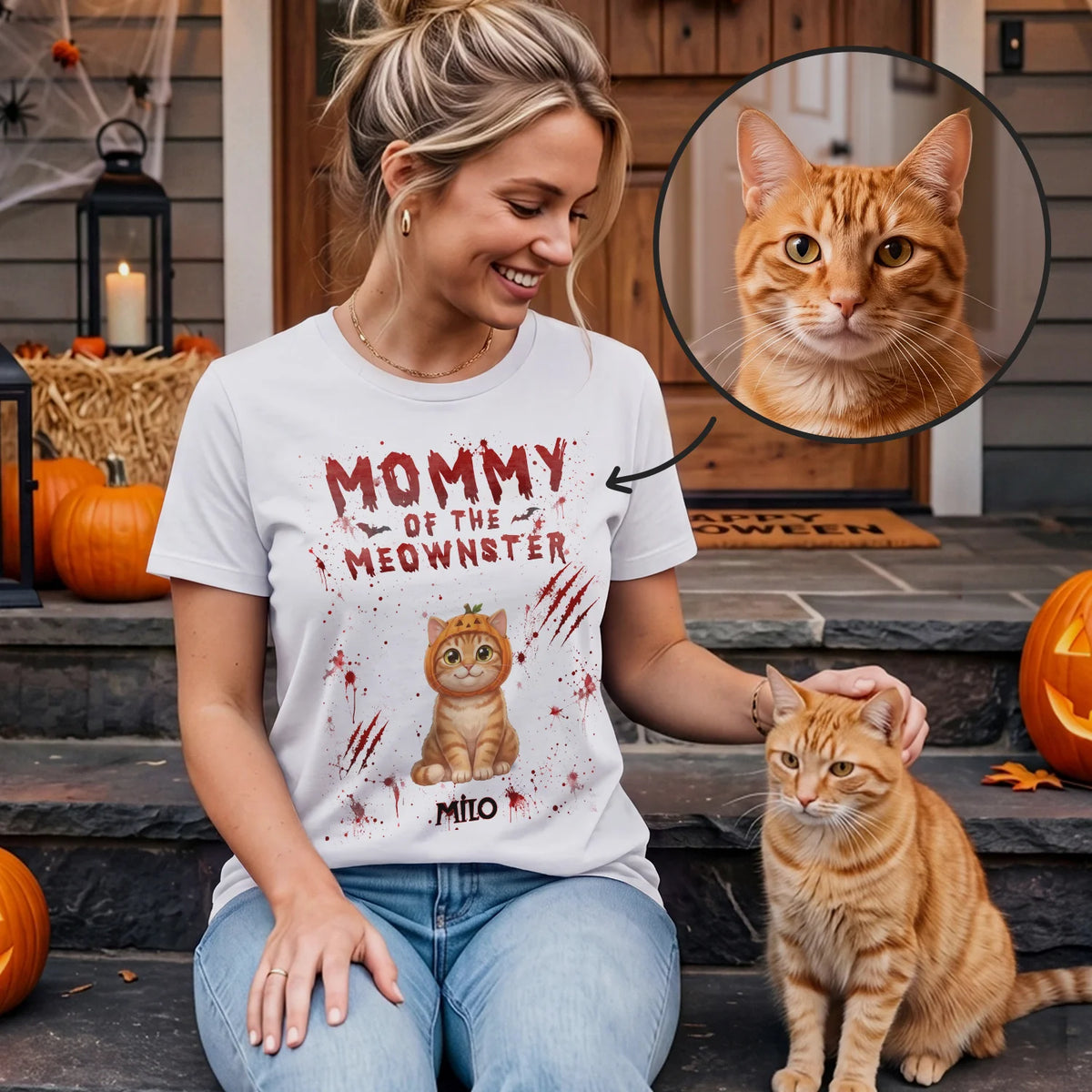 Personalized T-Shirt "Halloween Cat"