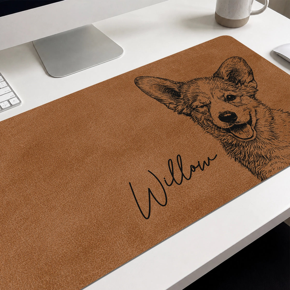 Personalized Deskmat "Dog Pencil Drawing" – personalisiertes Geschenk – Ansicht 7