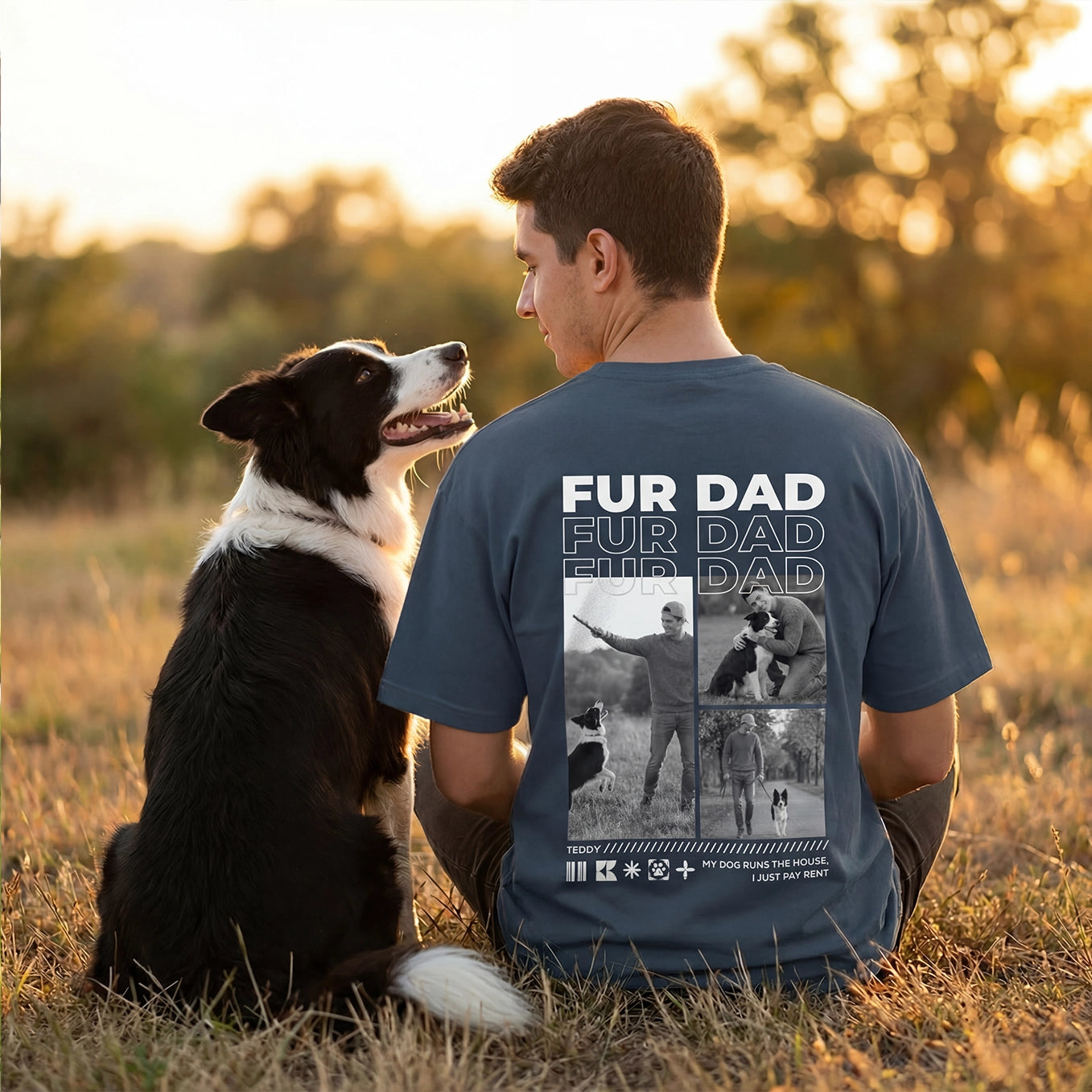 Personalized Oversized T-Shirt "Dog Dad"