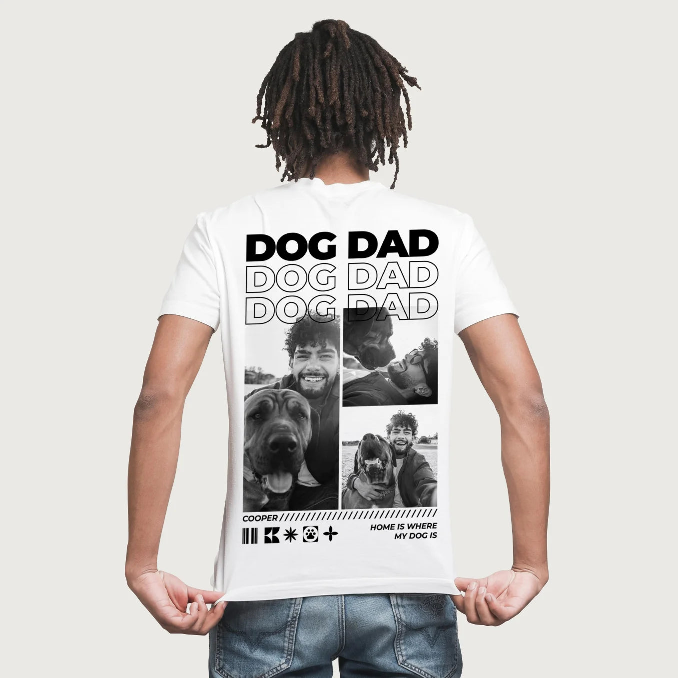 Personalized Oversized T-Shirt "Dog Dad"