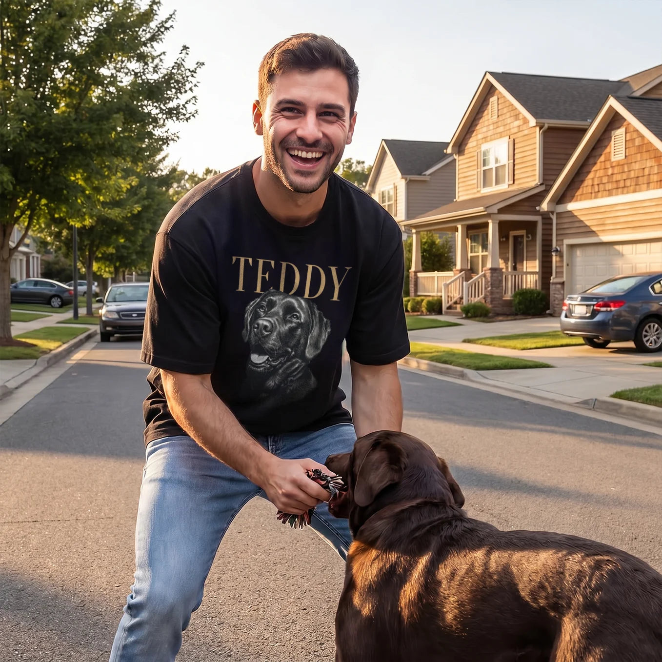 Personalized Oversized Pet T-Shirt "Retro"