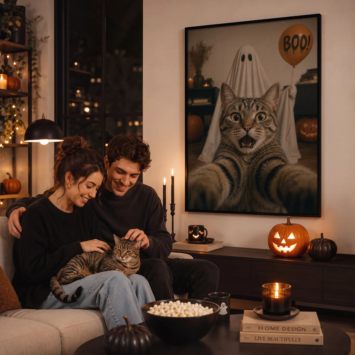 Personalized Cat Poster “Scary Selfie”