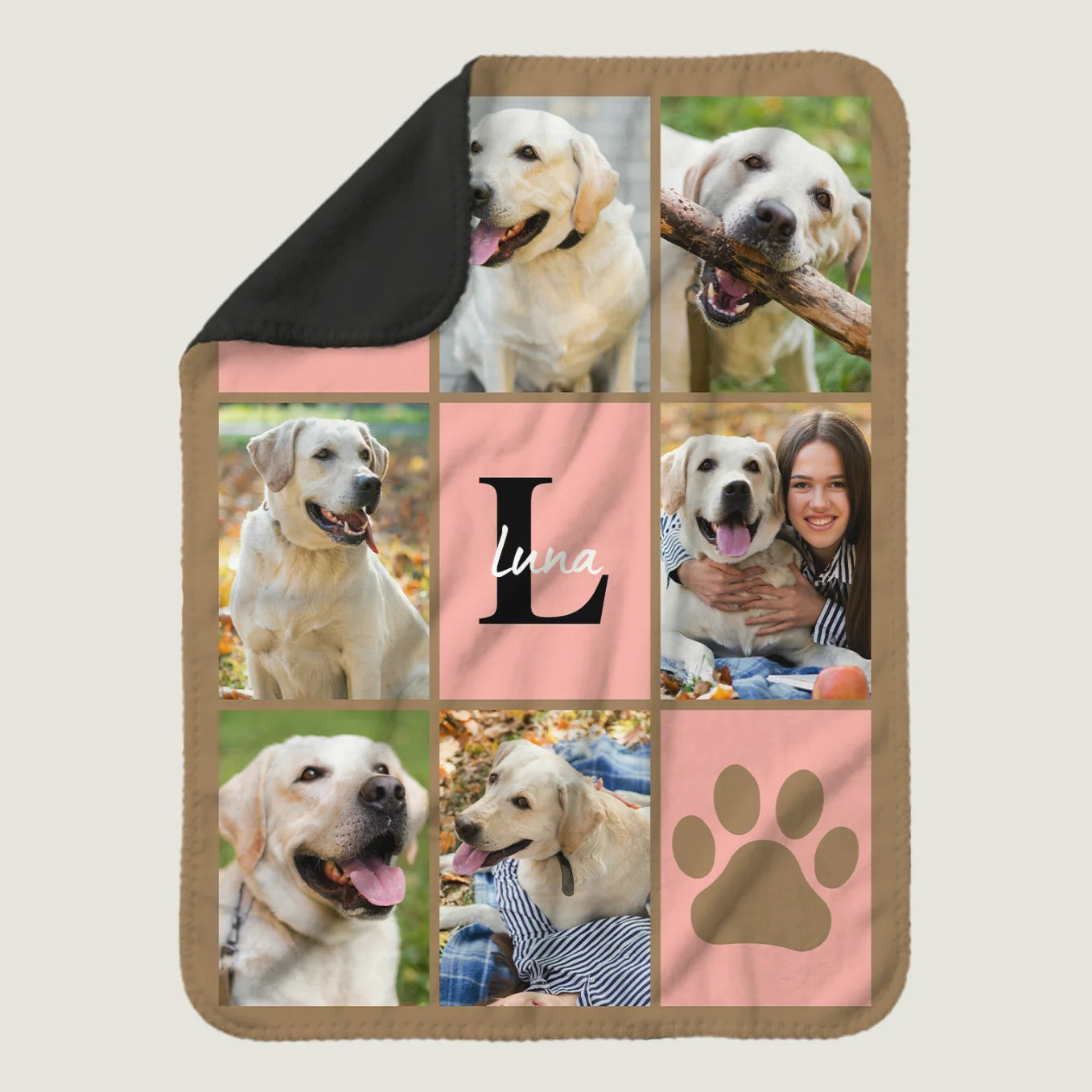 Personalized Blanket with Photo and Letters