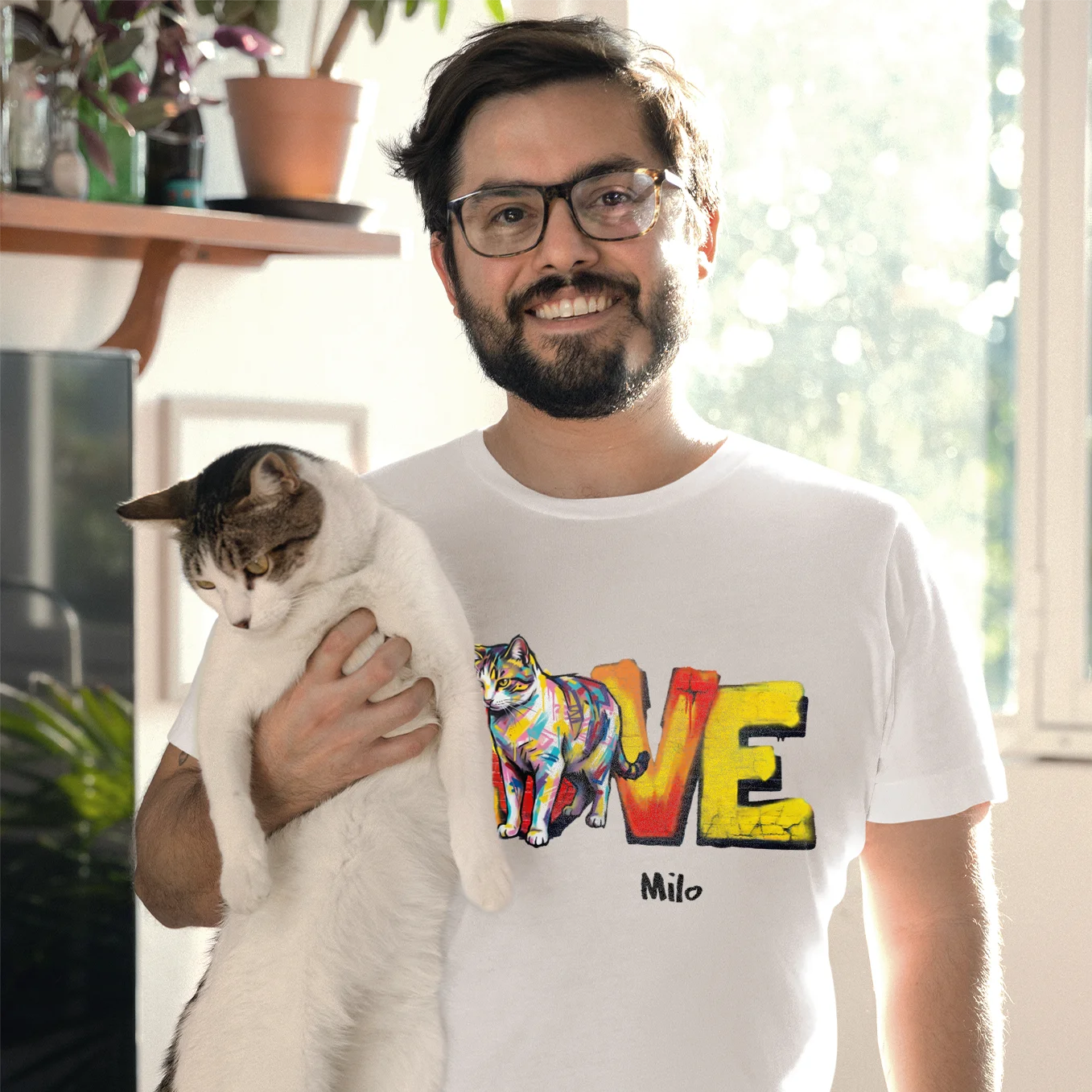 Personalized Cat T-Shirt "LOVE"