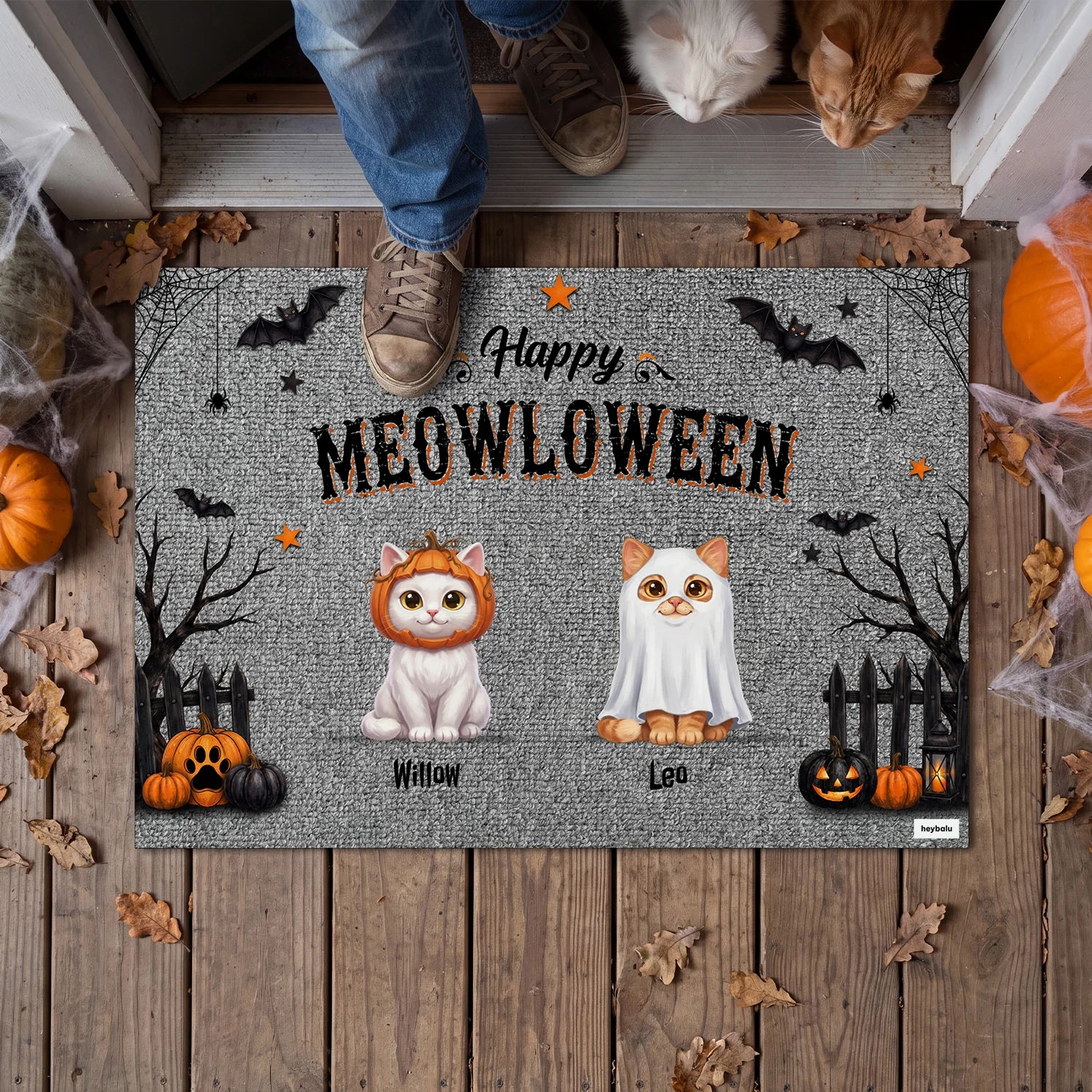 Personalized Doormat "Beware of Little Cats"