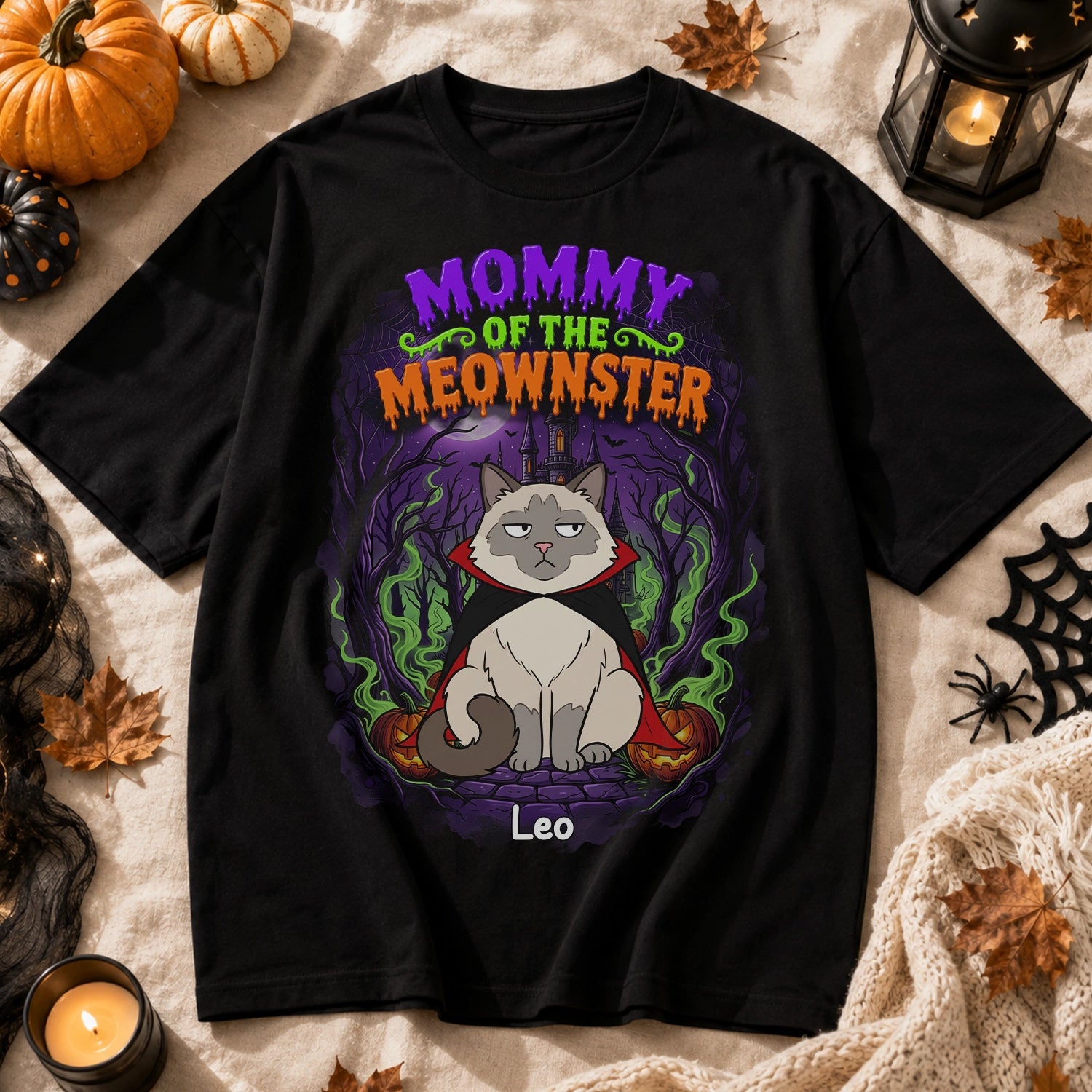 Personalized T-Shirt "Spooky Cat Mom"