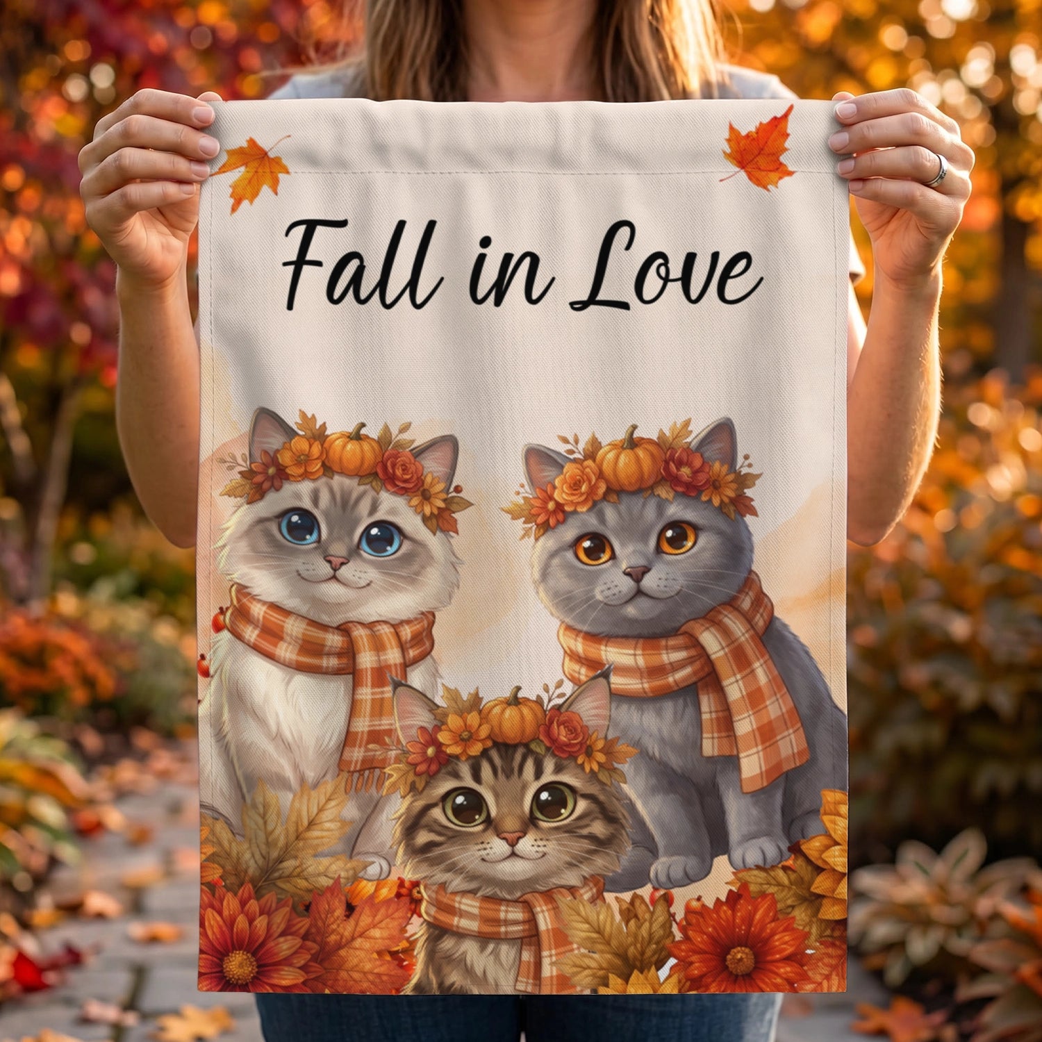 Personalized Flag "Autumn Cat"
