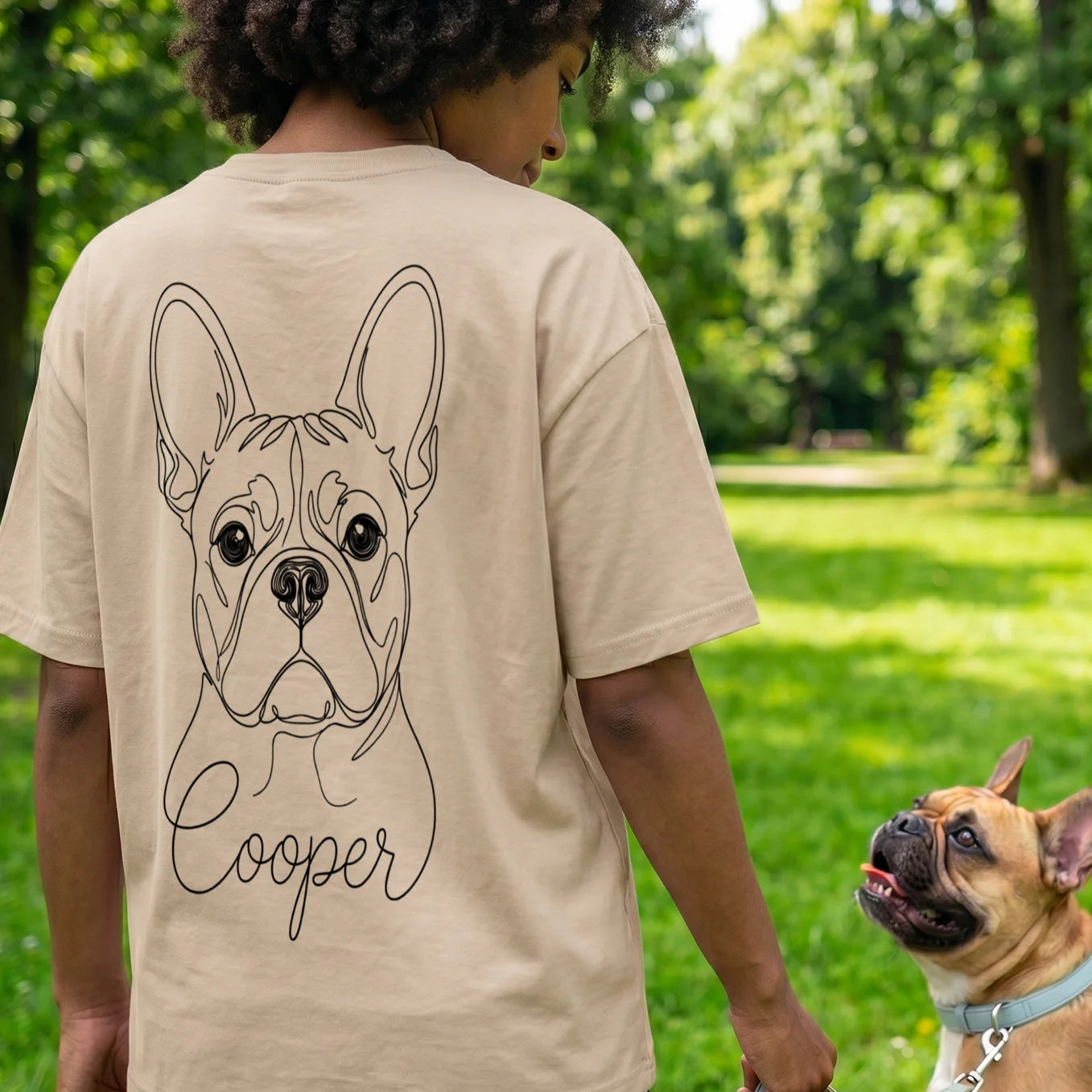 Personalized Oversized Shirt "Dog Mama" with Sleeve Print