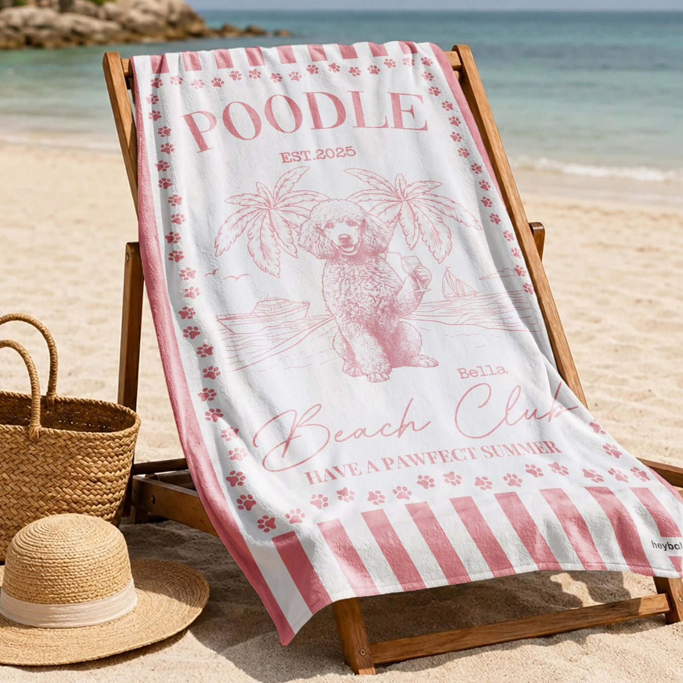 Personalized Beach Towel "Pawfect Summer"