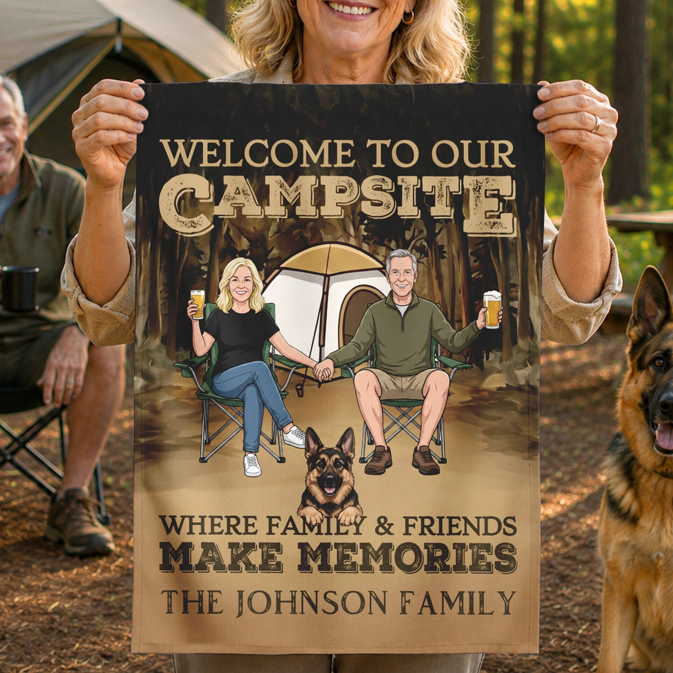 Personalized Flag "Campsite"