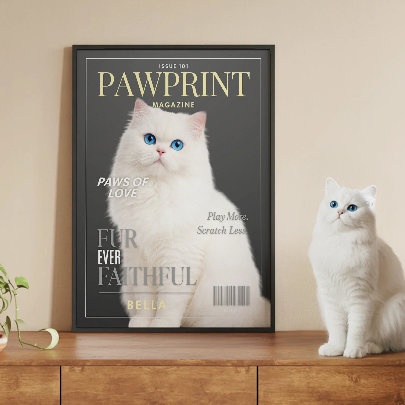 Personalized Cat Magazine Poster "Pawprint"