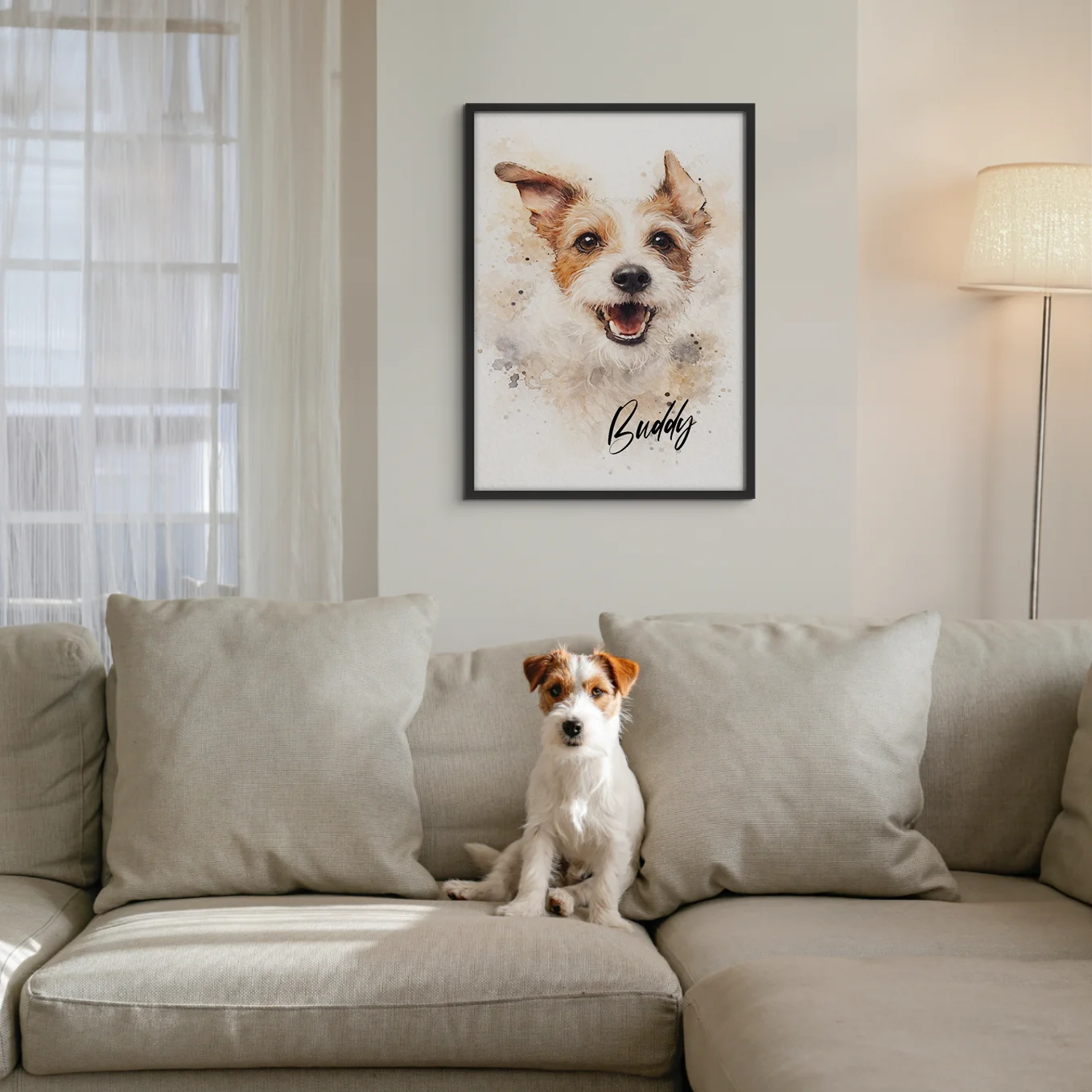 Personalized Dog Portrait "Watercolor"