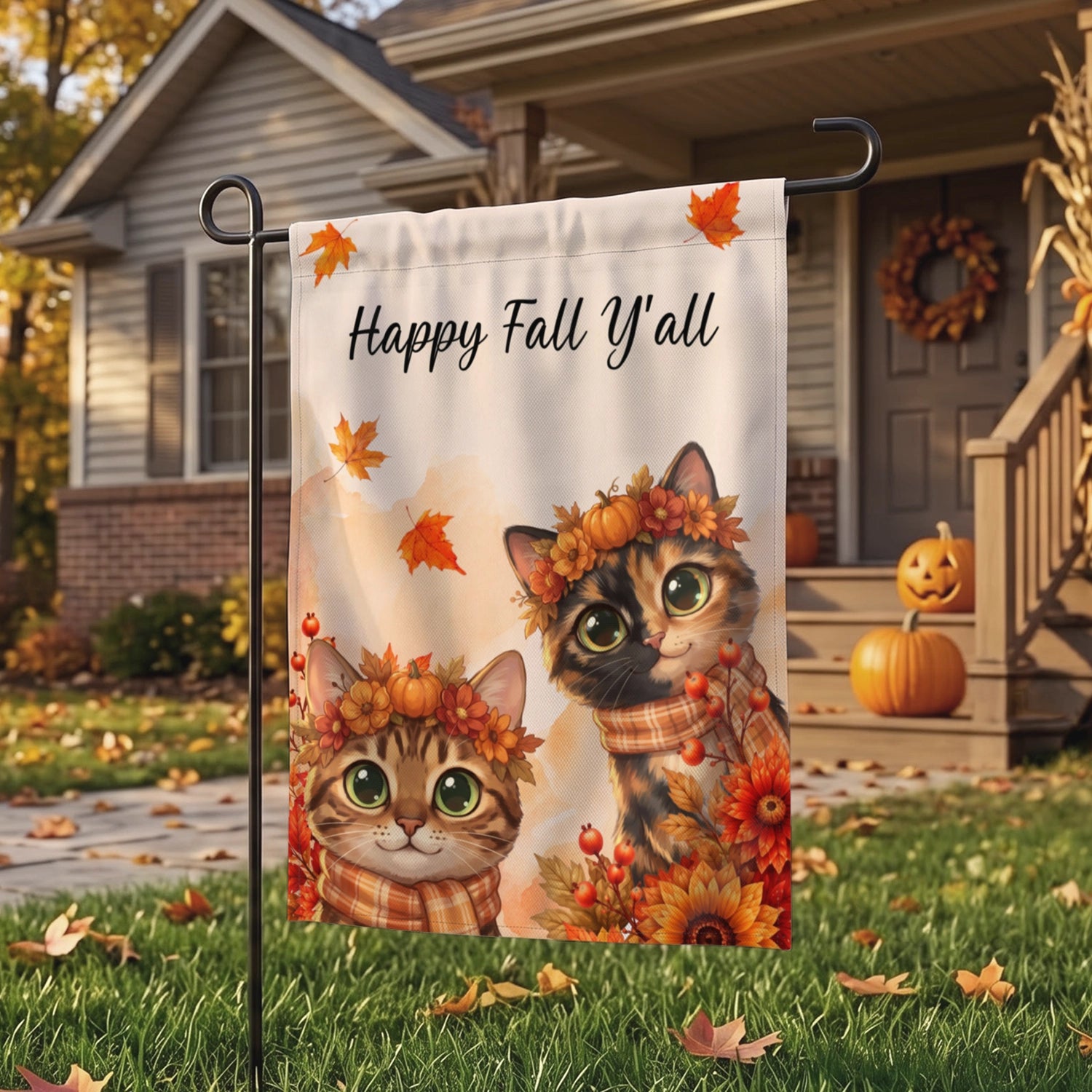 Personalized Flag "Autumn Cat"