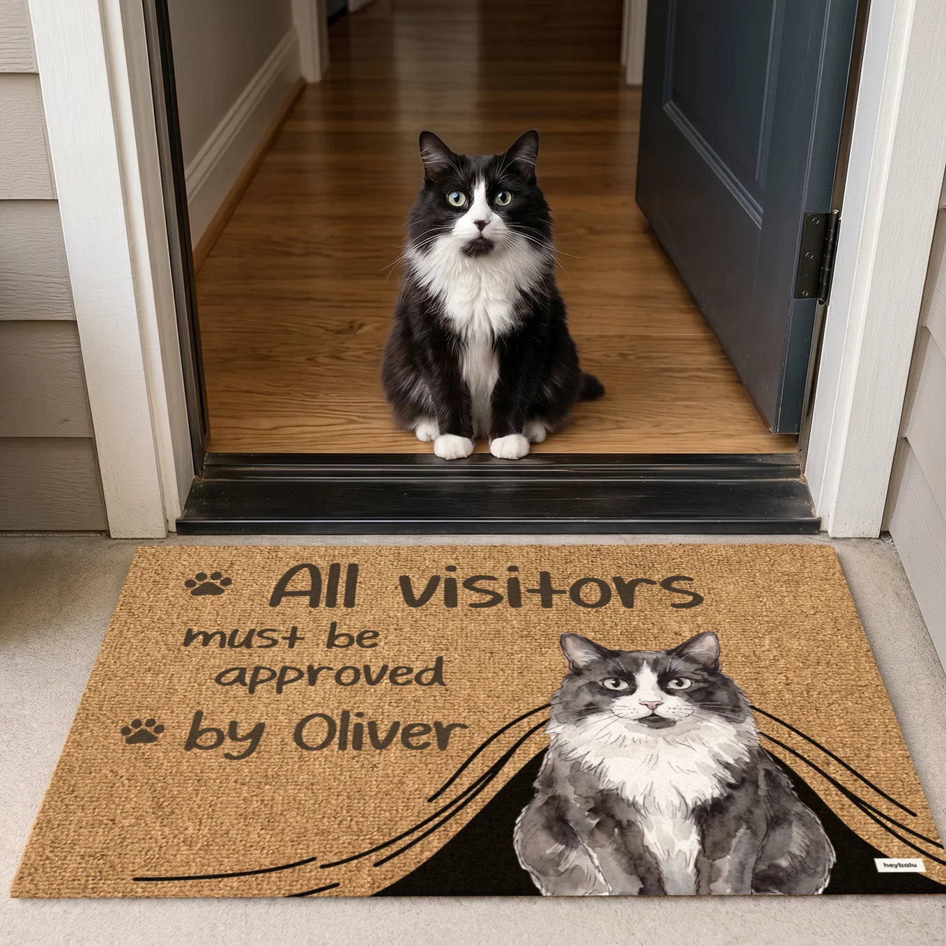 Personalized Doormat "Visit Approved Cat"