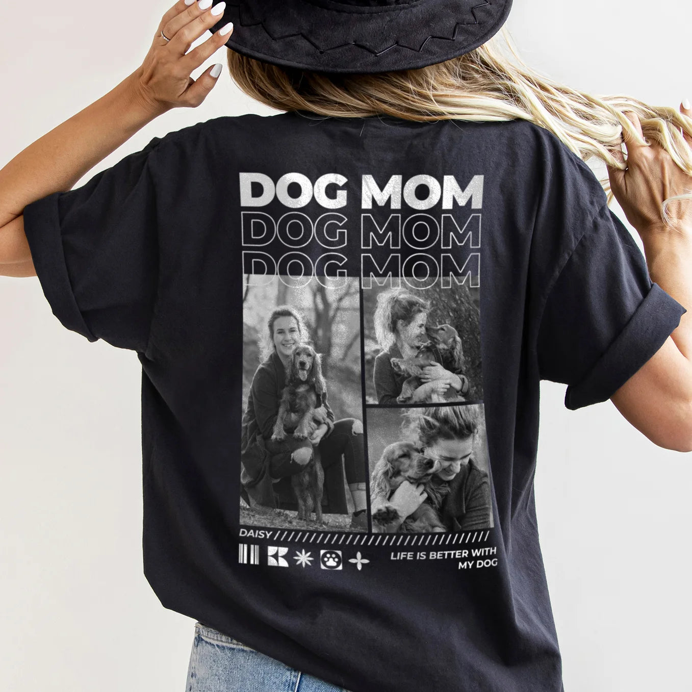 Personalized Oversized T-Shirt "Dog Mom"