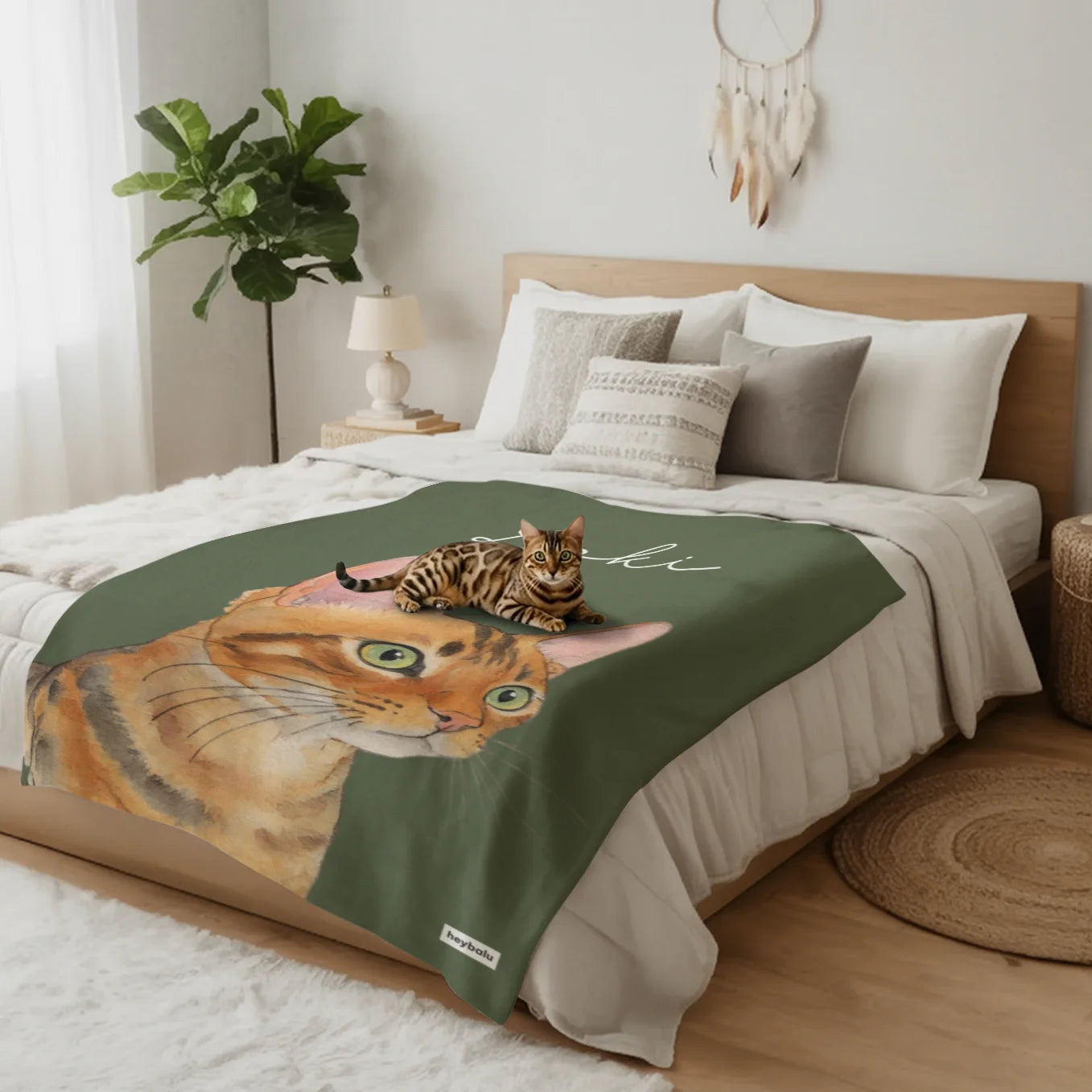 Personalized Cat Blanket "Portrait"