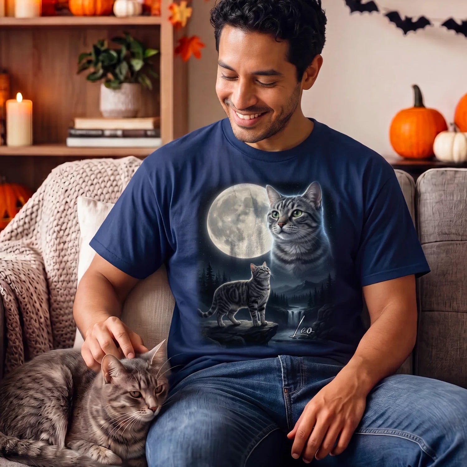 Personalized T-Shirt "Howling Cat"
