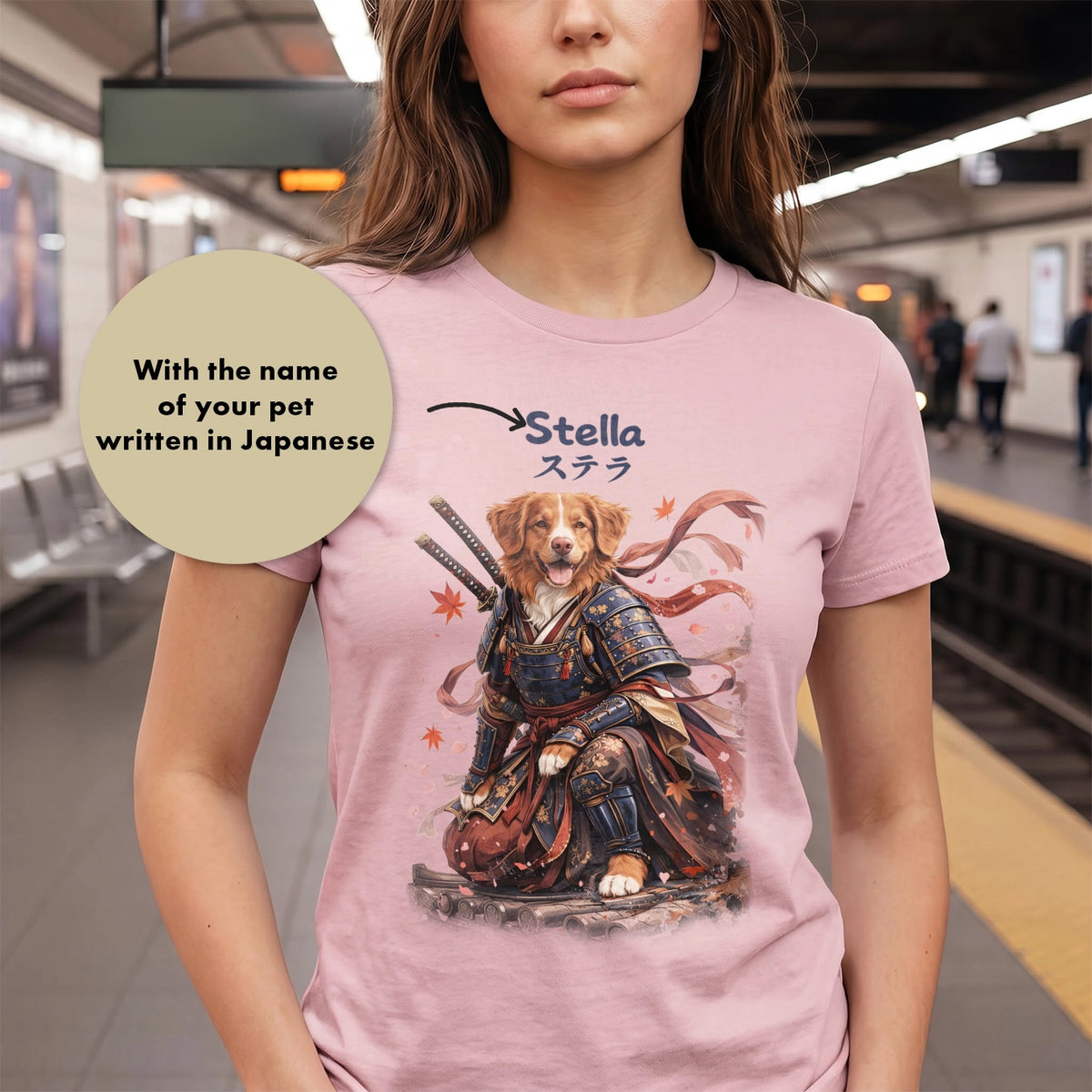 Personalisiertes T-Shirt "Samurai" – personalisiertes Geschenk – Ansicht 3