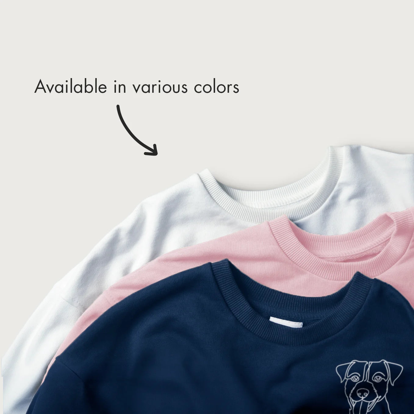 Personalized Sweater "Pet Line Art" with Sleeve Print
