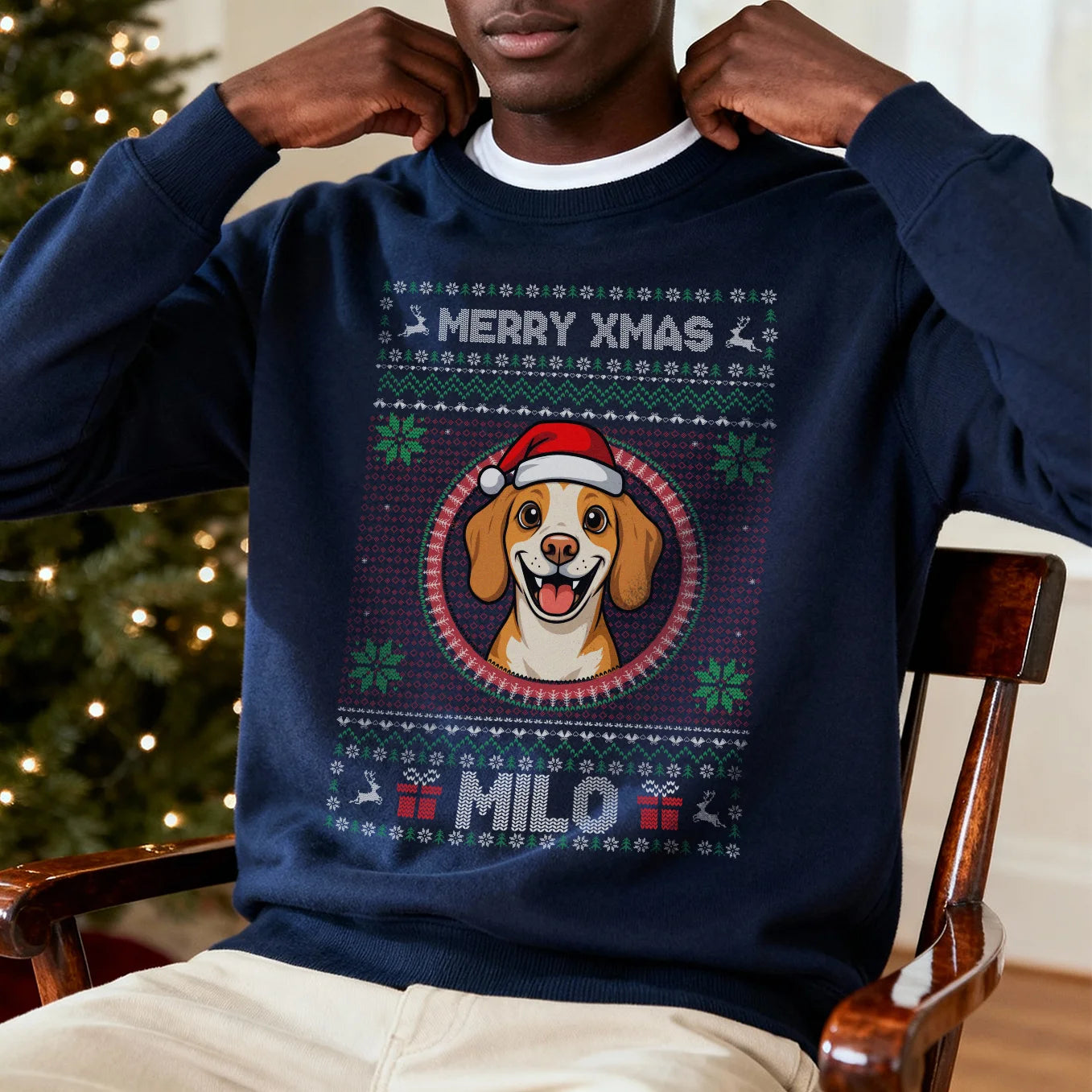 Personalized Christmas Sweater "Cartoon Portrait"