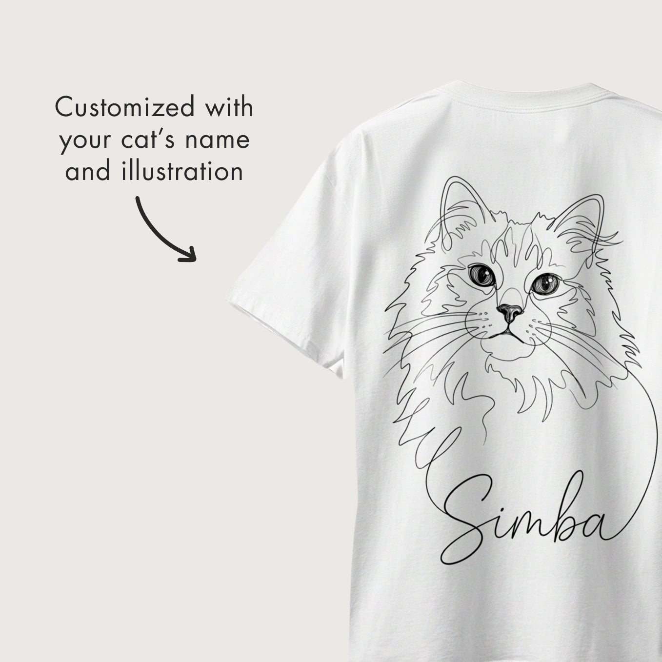Personalized Shirt "Cat Dad" with Sleeve Print