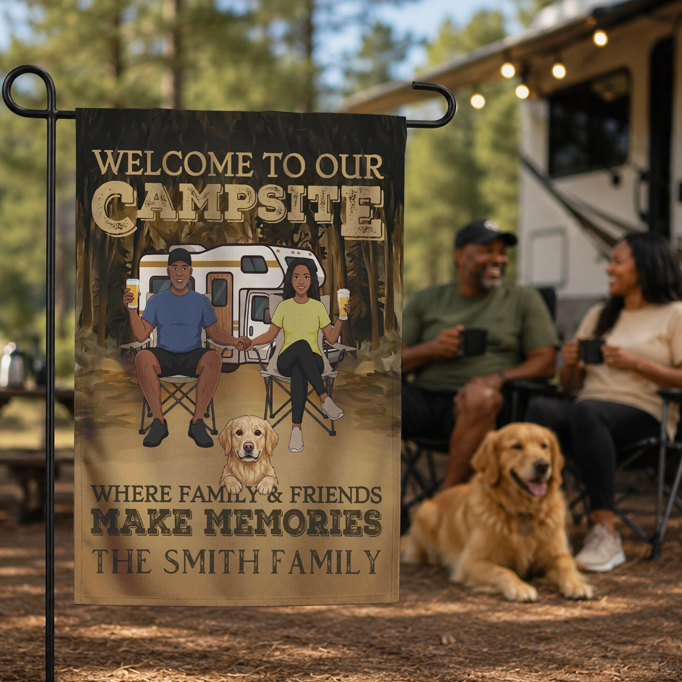Personalized Flag "Campsite"