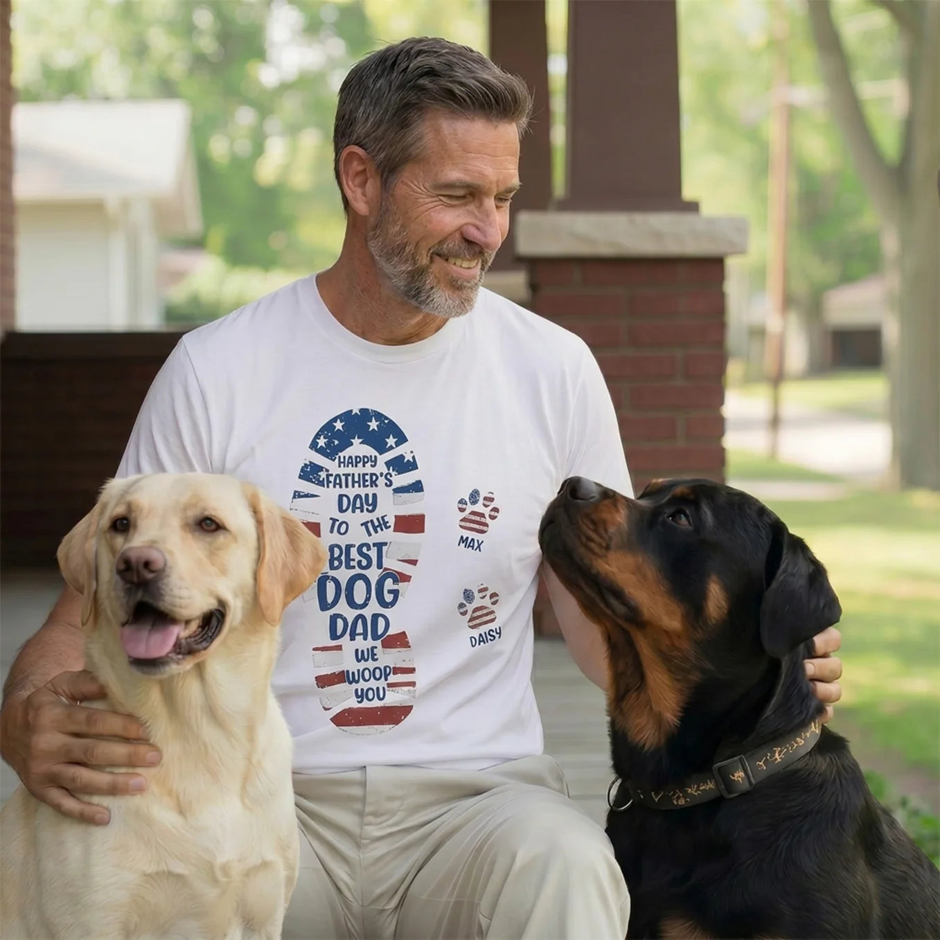 Personalized T‑Shirt “Best Dog Dad Ever”