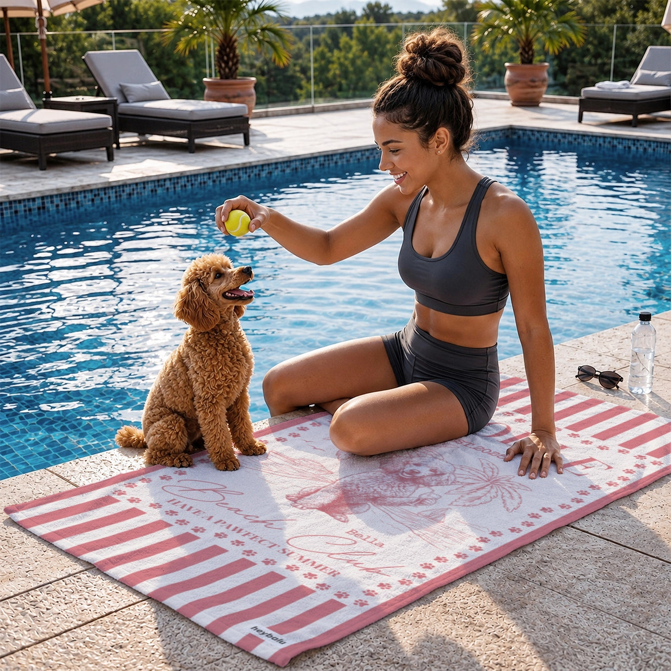 Personalized Beach Towel "Pawfect Summer"