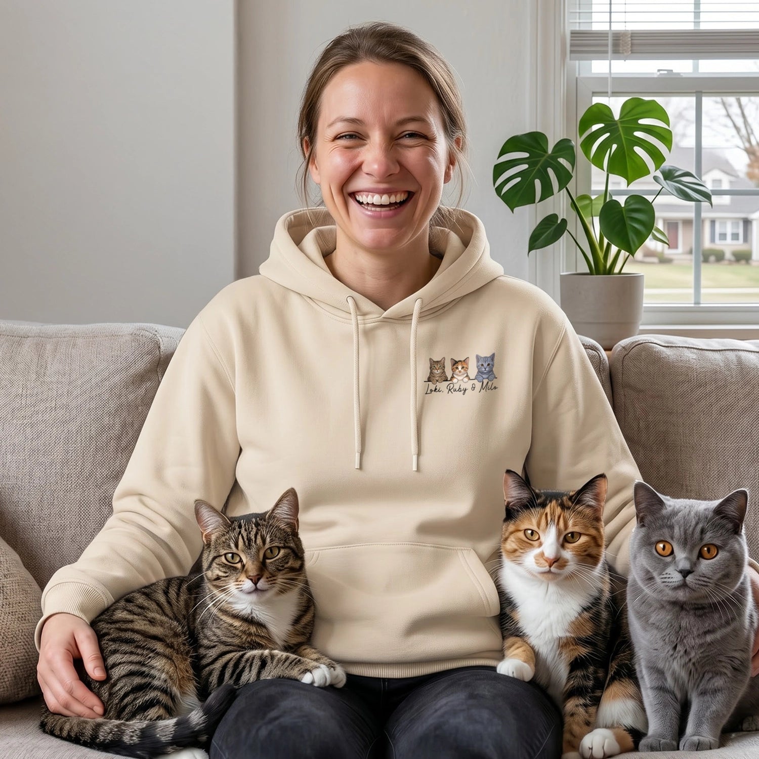 Personalized Hoodie "Cartoon Cat"