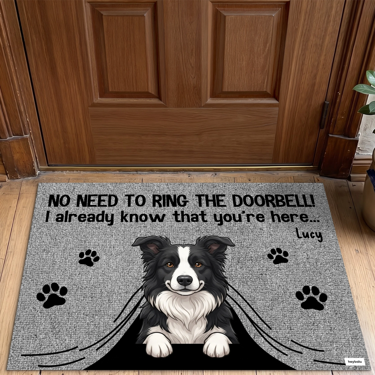 Personalized Doormat "No Need to Ring"
