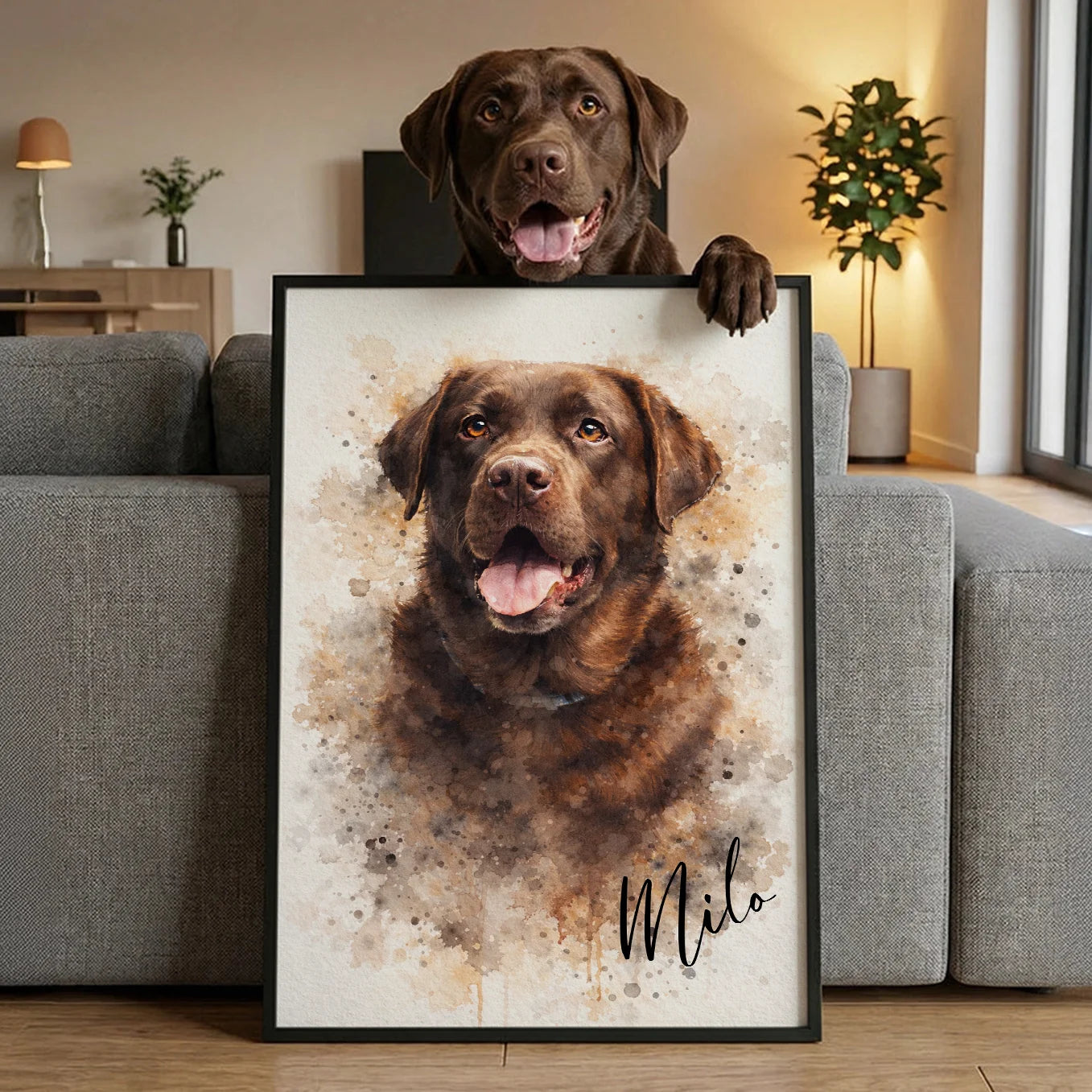 Personalized Dog Portrait "Watercolor"
