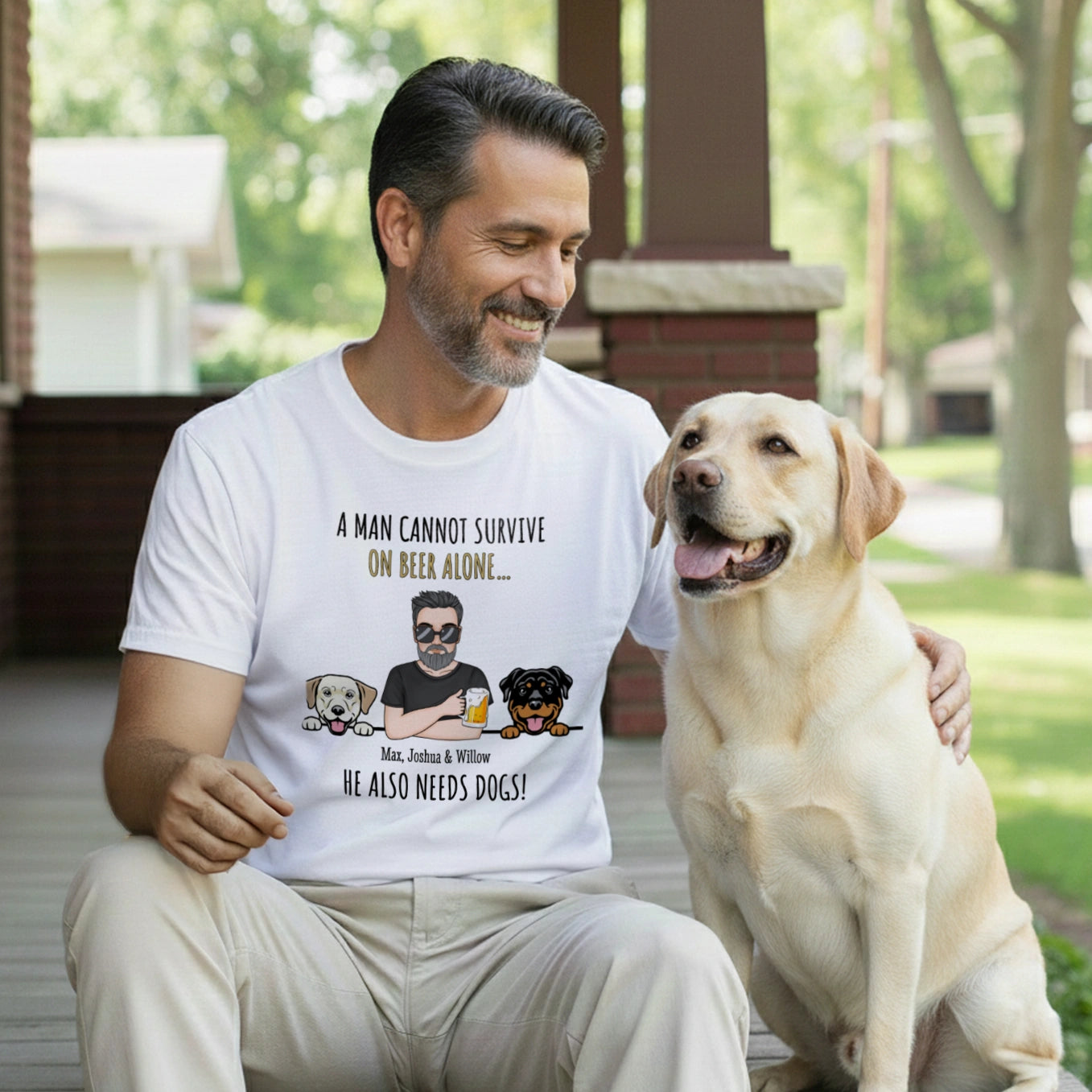 Personalized T-Shirt "Beer and Dog"