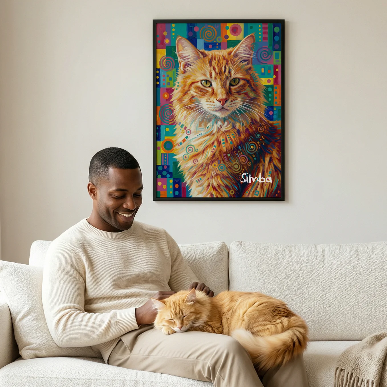 Personalized Cat Poster Pop Art