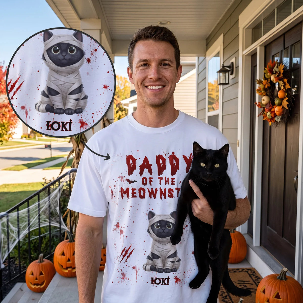 Personalized T-Shirt "Halloween Cat"