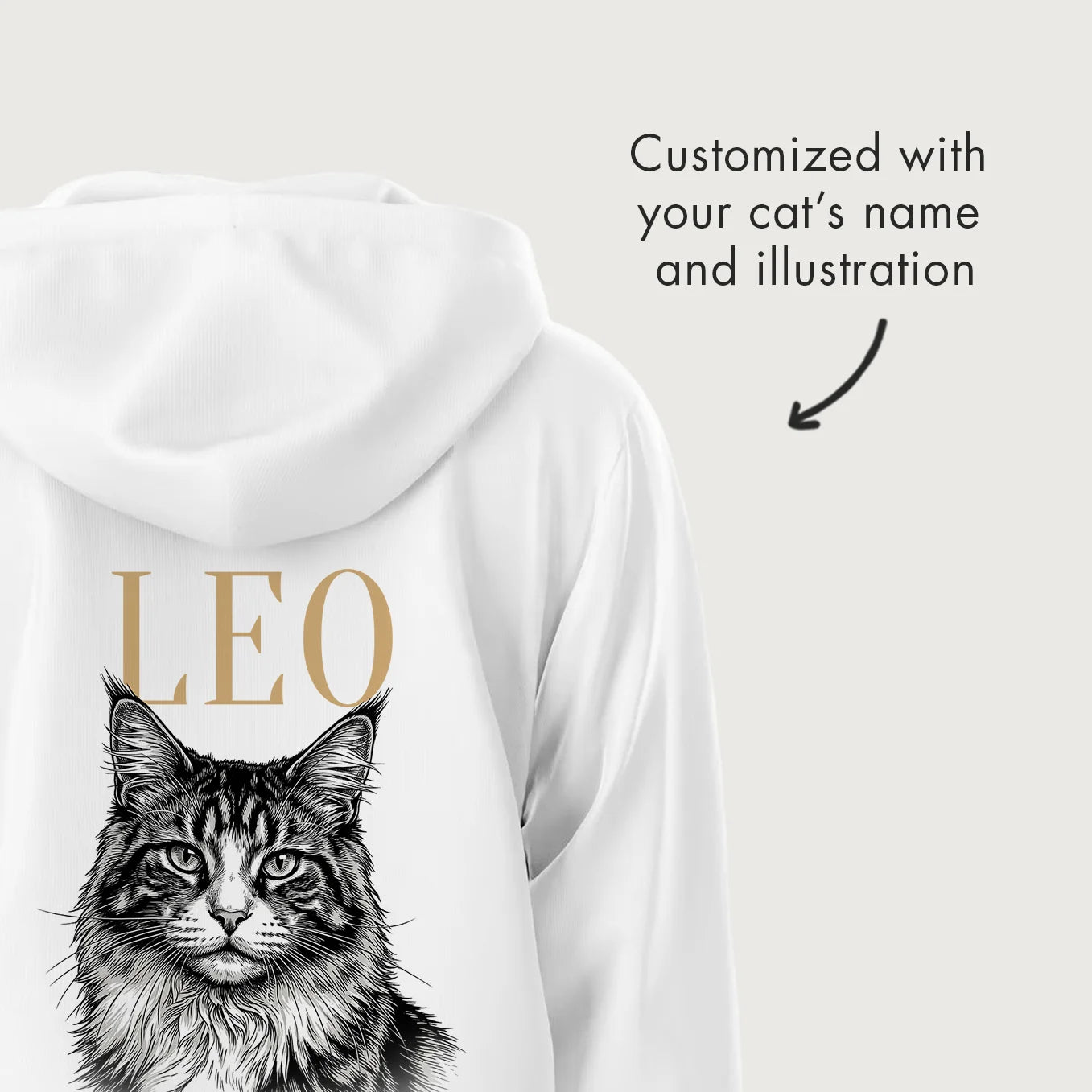 Personalized Hoodie "Cat Retro"