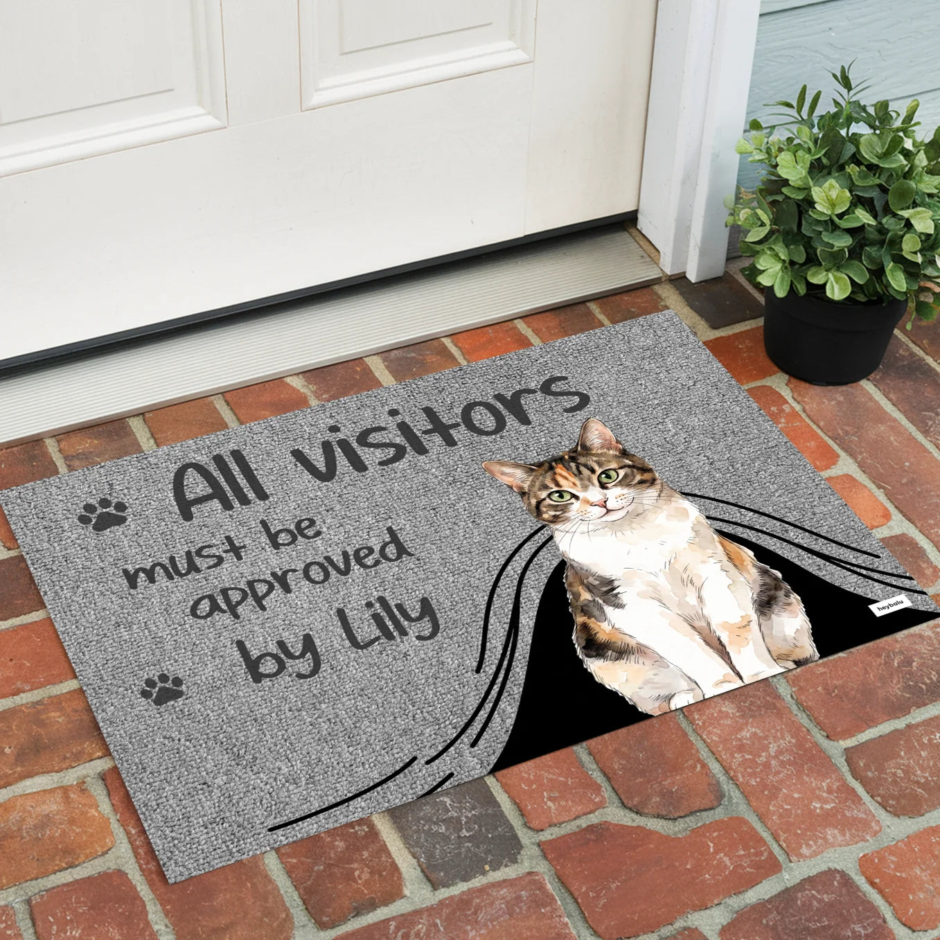 Personalized Doormat "Visit Approved Cat"